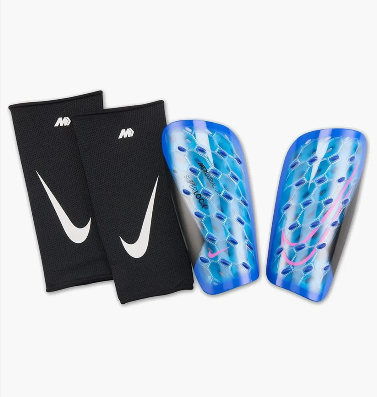 Футбольні щитки Nike Mercurial Lite Super Lock Football Shinguards Black/Blue
