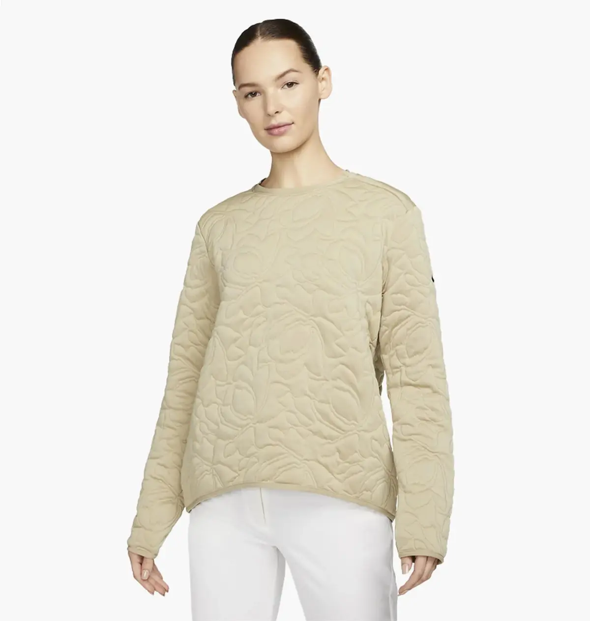 Кофта жіночі Nike Dri-Fit Long-Sleeve Golf Mid Layer Beige