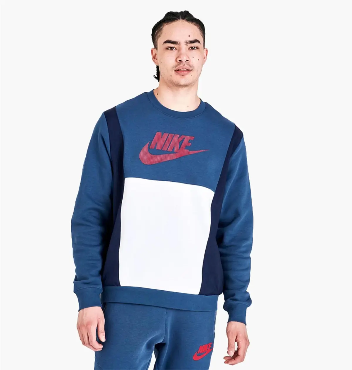 Кофта унісекс Nike Sportswear Hybrid Fleece Crewneck Sweatshirt Blue Do7230-410