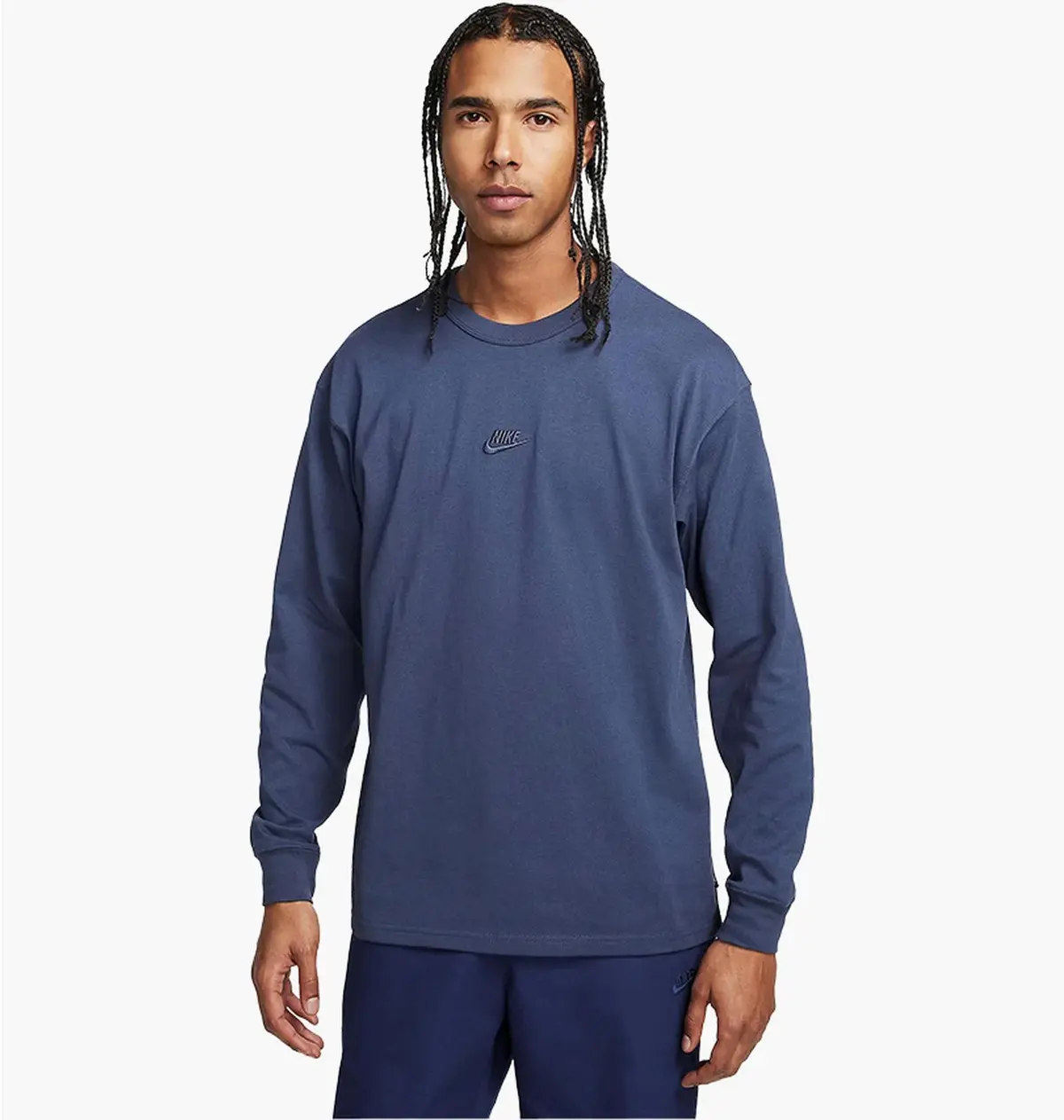 Кофта чоловіча Nike Sportswear Premium Essentials Long-Sleeve T-Shirt Blue