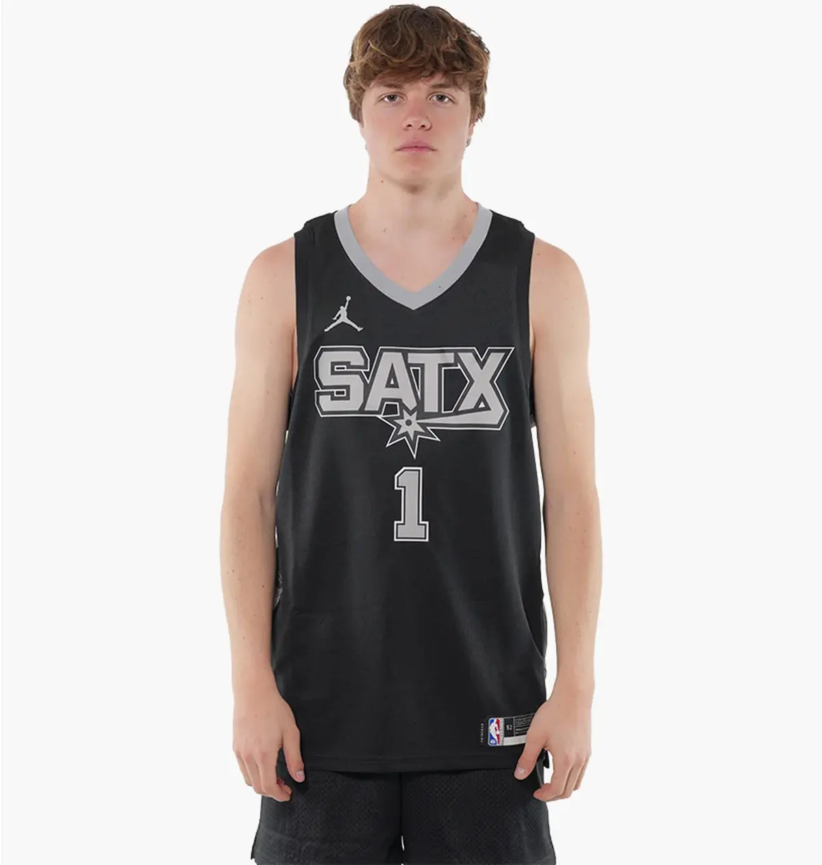 Майка чоловіча Jordan Nba Spurs Wembanyama Stm Jersey Black