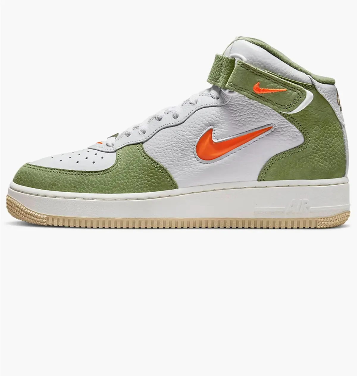 Кроссовки мужские Nike Air Force 1 Mid Qs Mens Shoes White/Olive