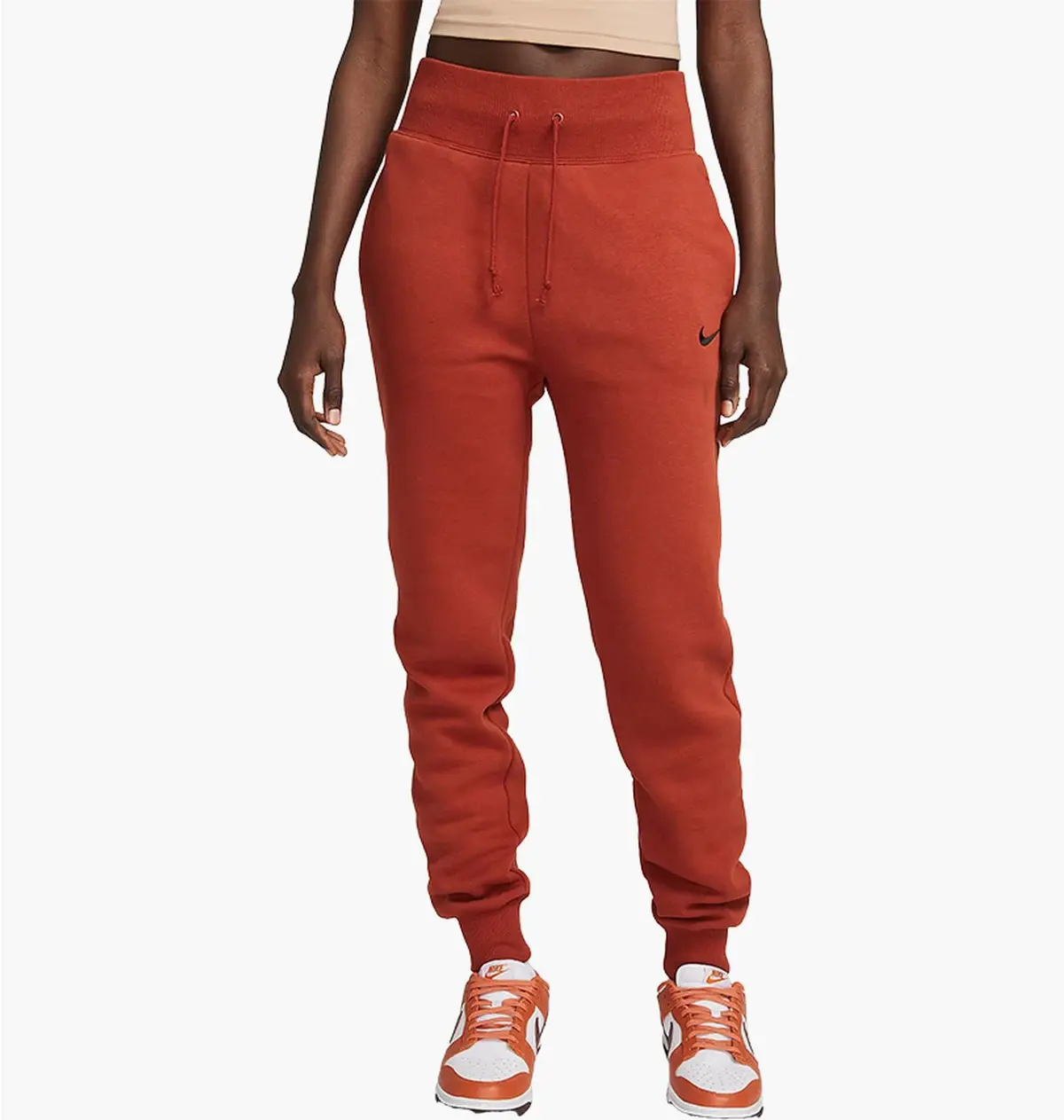 Брюки женские Nike Sportswear Phoenix Fleece High-Waisted Joggers Orange