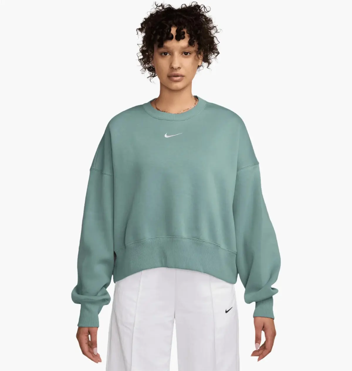 Кофта жіночі Nike Style Flc Crew Oos Green