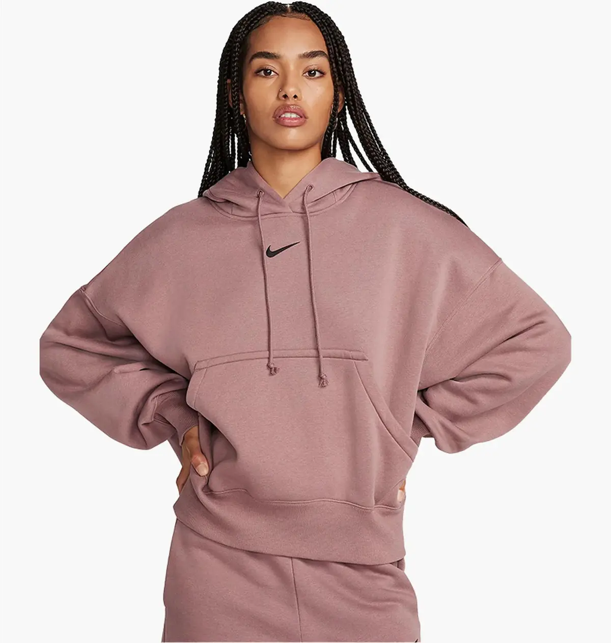 Кофта жіночі Nike Sportswear Phoenix Fleece Over-Oversized Pullover Hoodie Bordo