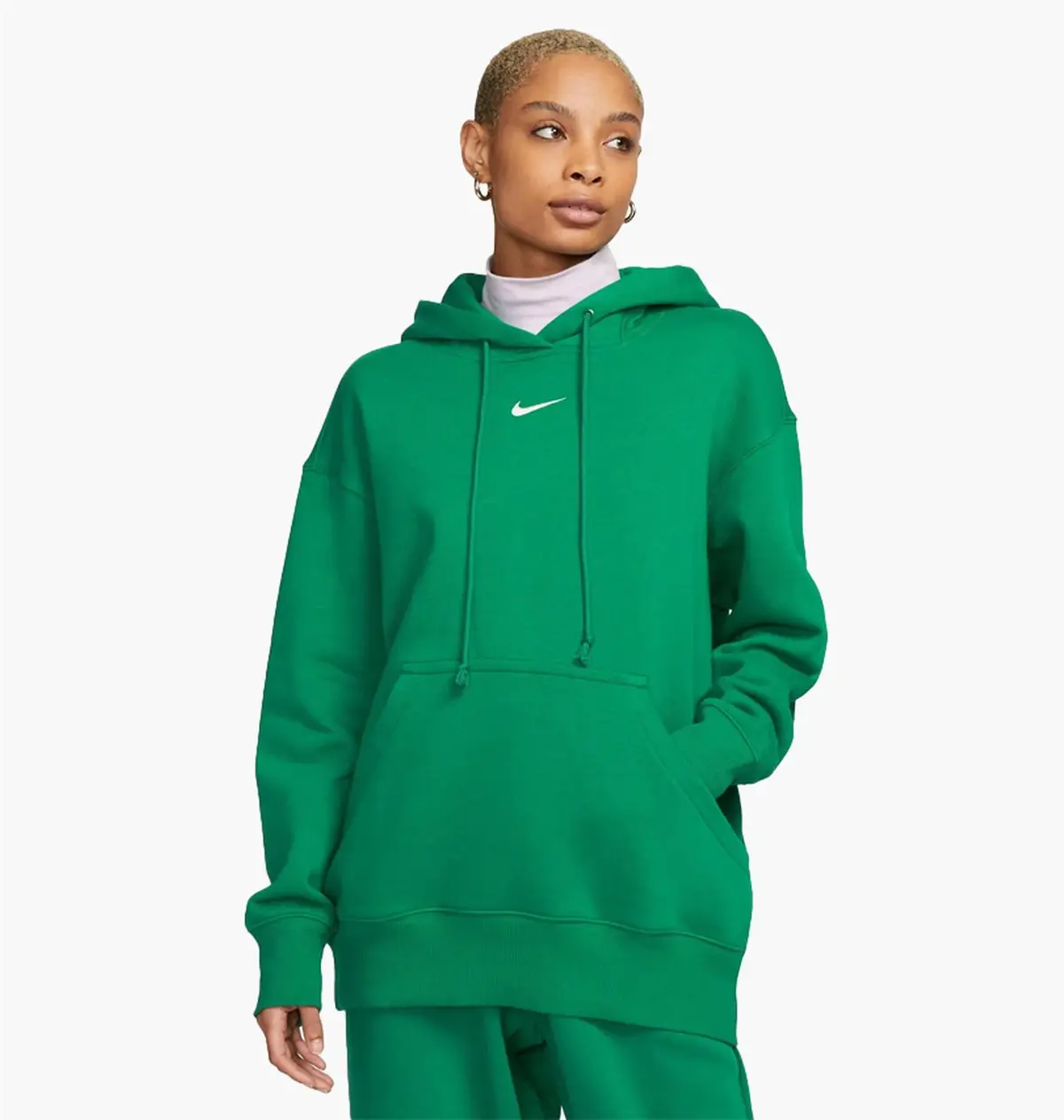 Кофта жіночі Nike Sportswear Phoenix Fleece Oversized Pullover Hoodie Green Dq5860-365
