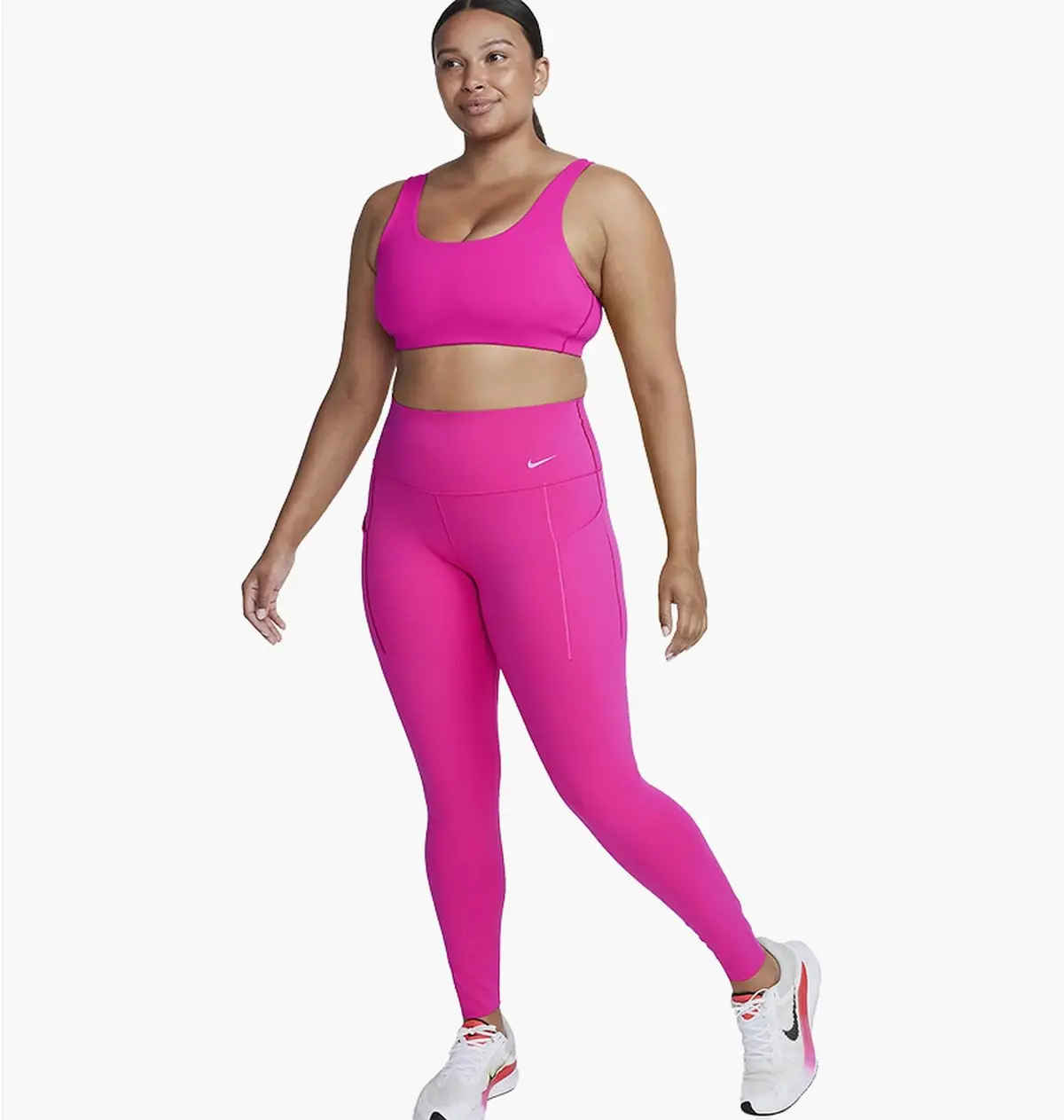 Лосіни жіночі Nike Universa Medium-Support High-Waisted Full-Length Leggings With Pockets Pink