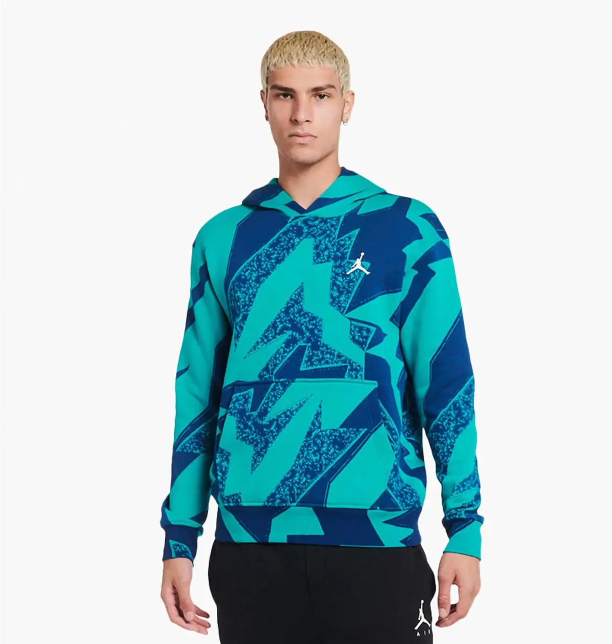 Кофта чоловіча Jordan Essential Aop Fleece Pullover Hoodie Blue/Turquoise Dq7507-322