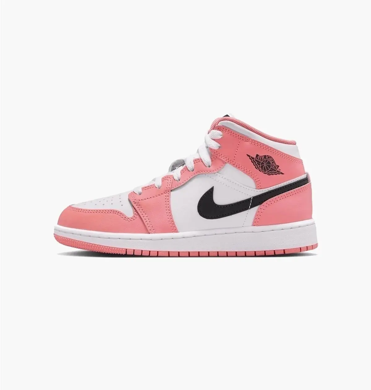 Кроссовки детские Jordan Air Jordan 1 Mid Big Kids Shoes Pink/White