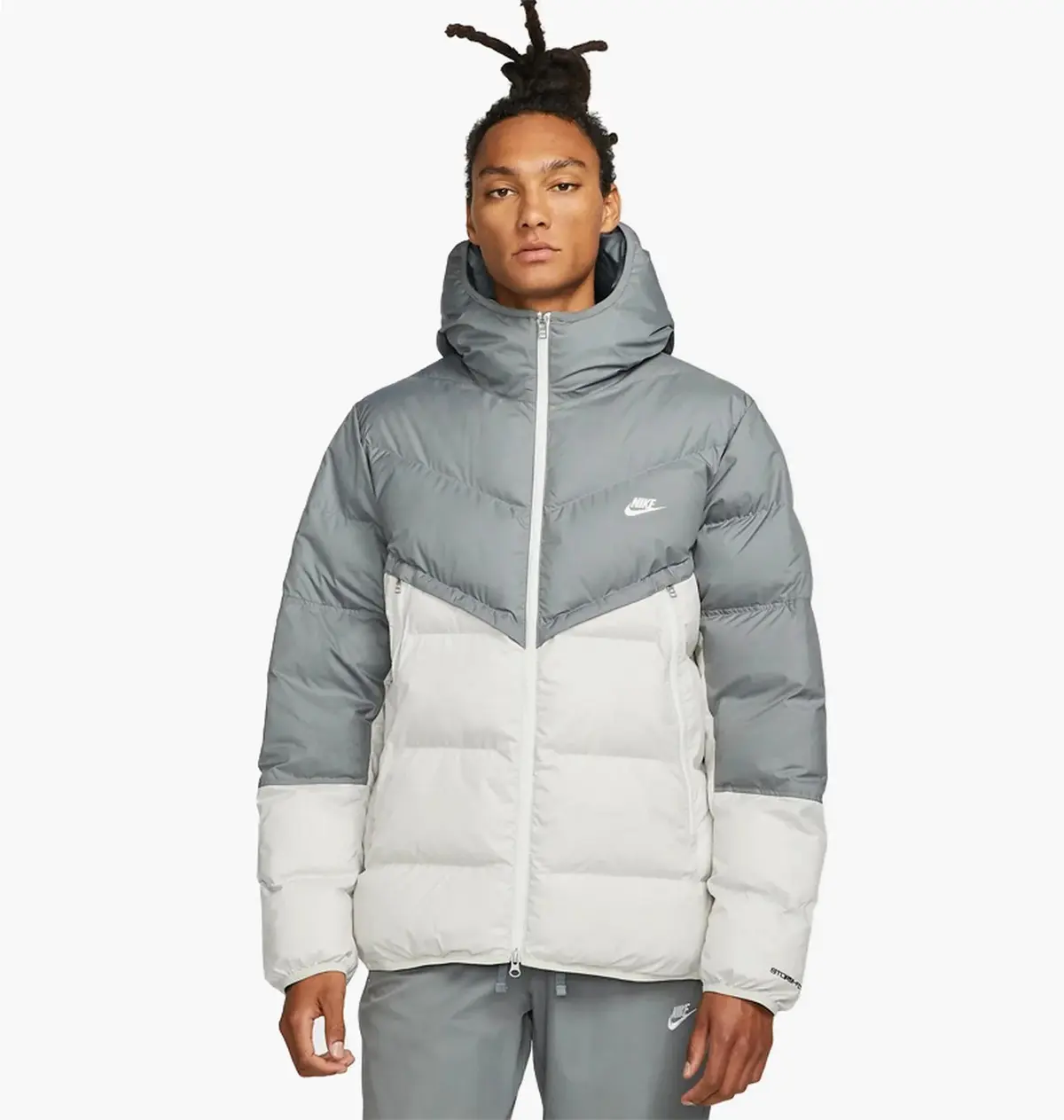 Куртка мужская Nike M Nk Sf Wr Pl-Fld Hd Jkt Grey/White