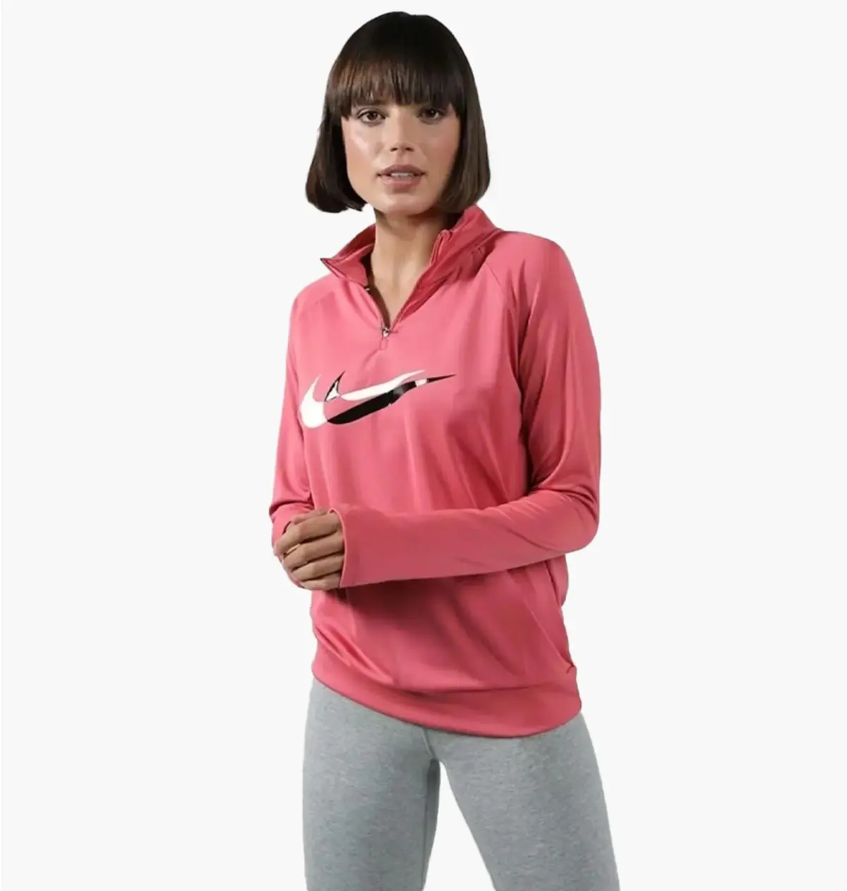 Кофта жіночі Nike Swoosh Running Pink