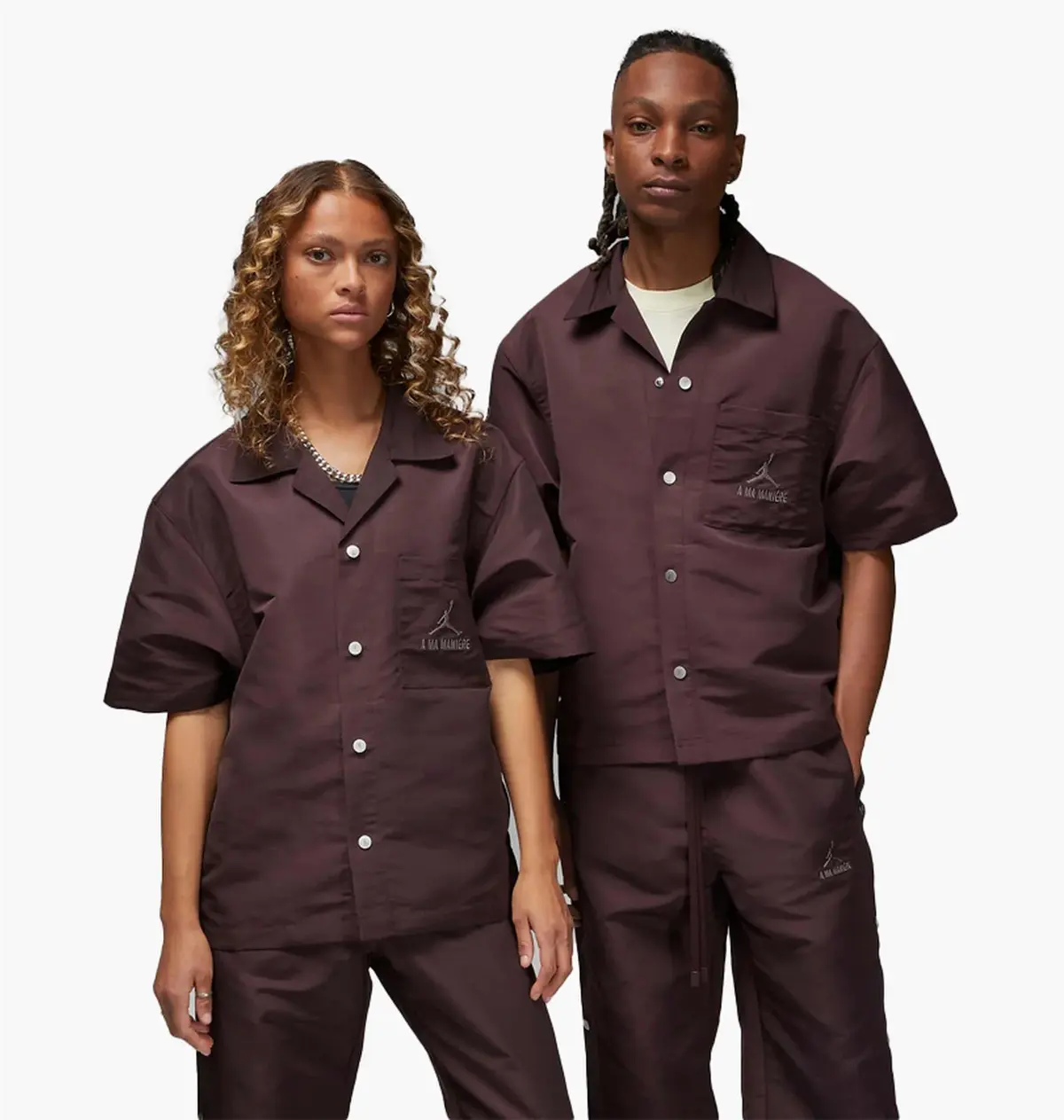 Футболка унісекс Jordan X A Ma Maniére Mens Warm-Up Shirt Bordo