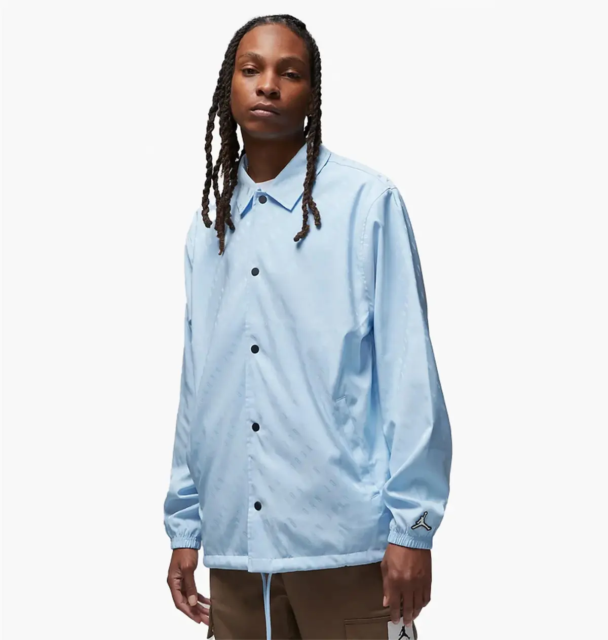 Кофта чоловіча Jordan Essentials Jacquard Print Coaches Jacket Light Blue Dv7616-411
