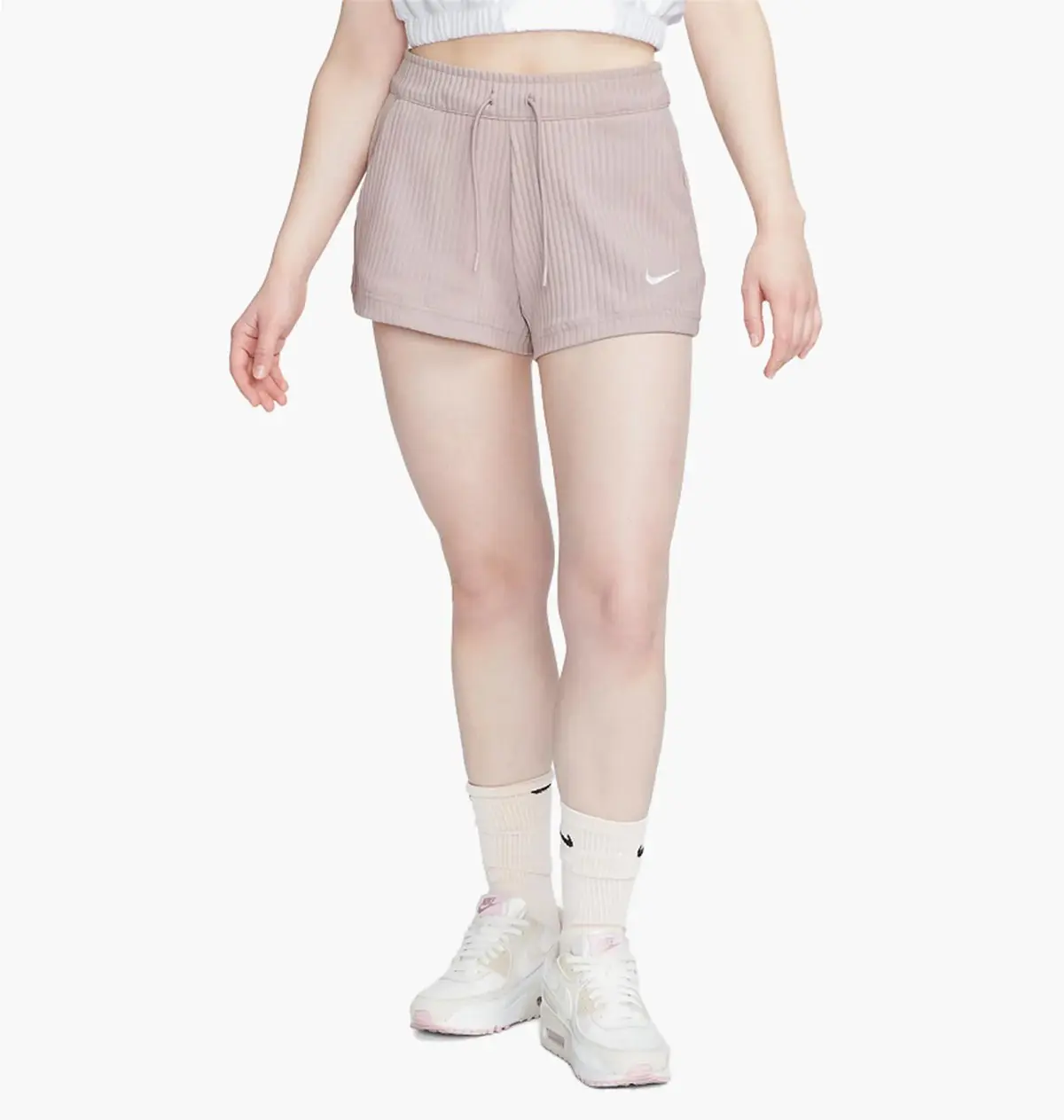Шорты женские Nike High-Waisted Ribbed Jersey Shorts