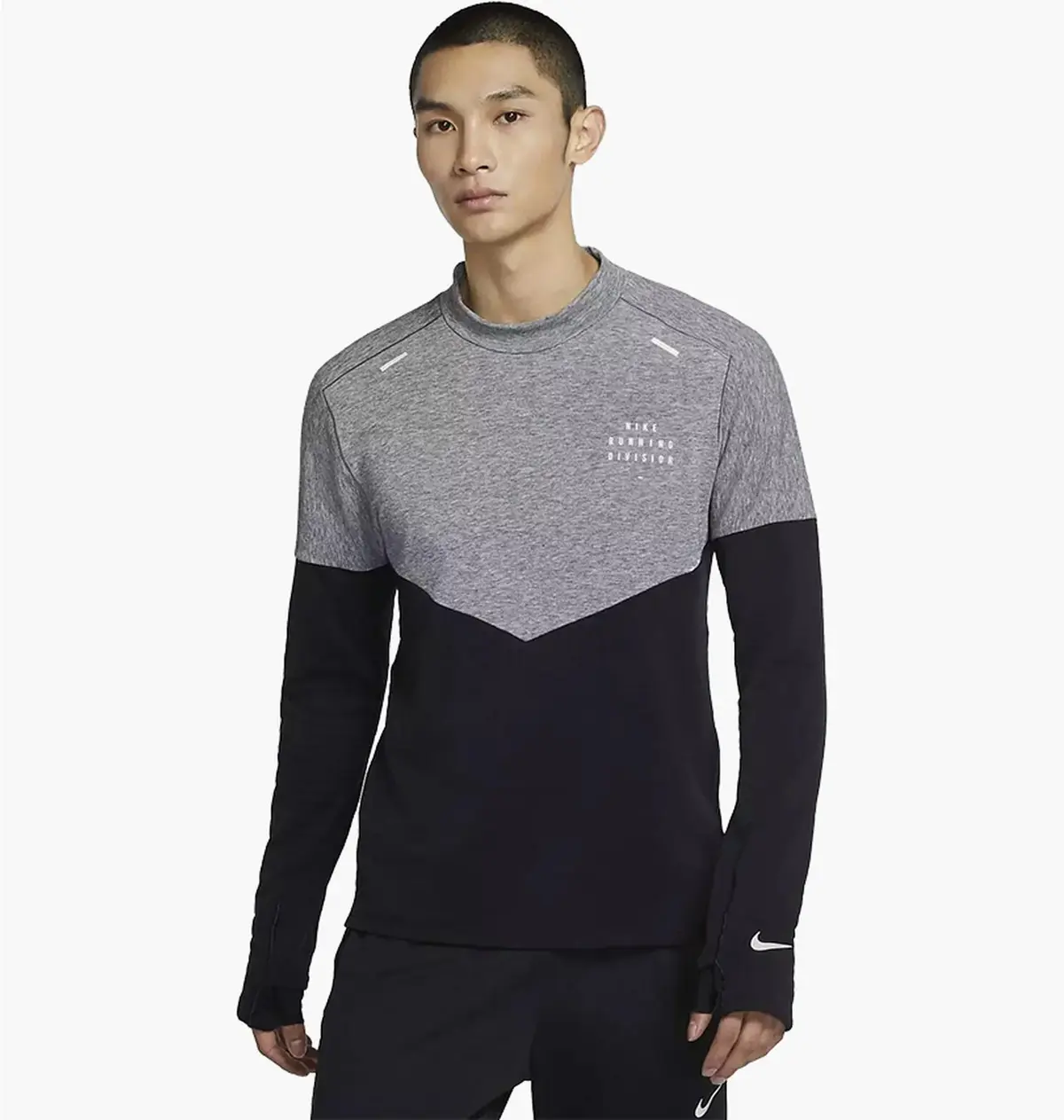 Кофта чоловіча Nike Therma Fit Run Division Sphere Grey/Black