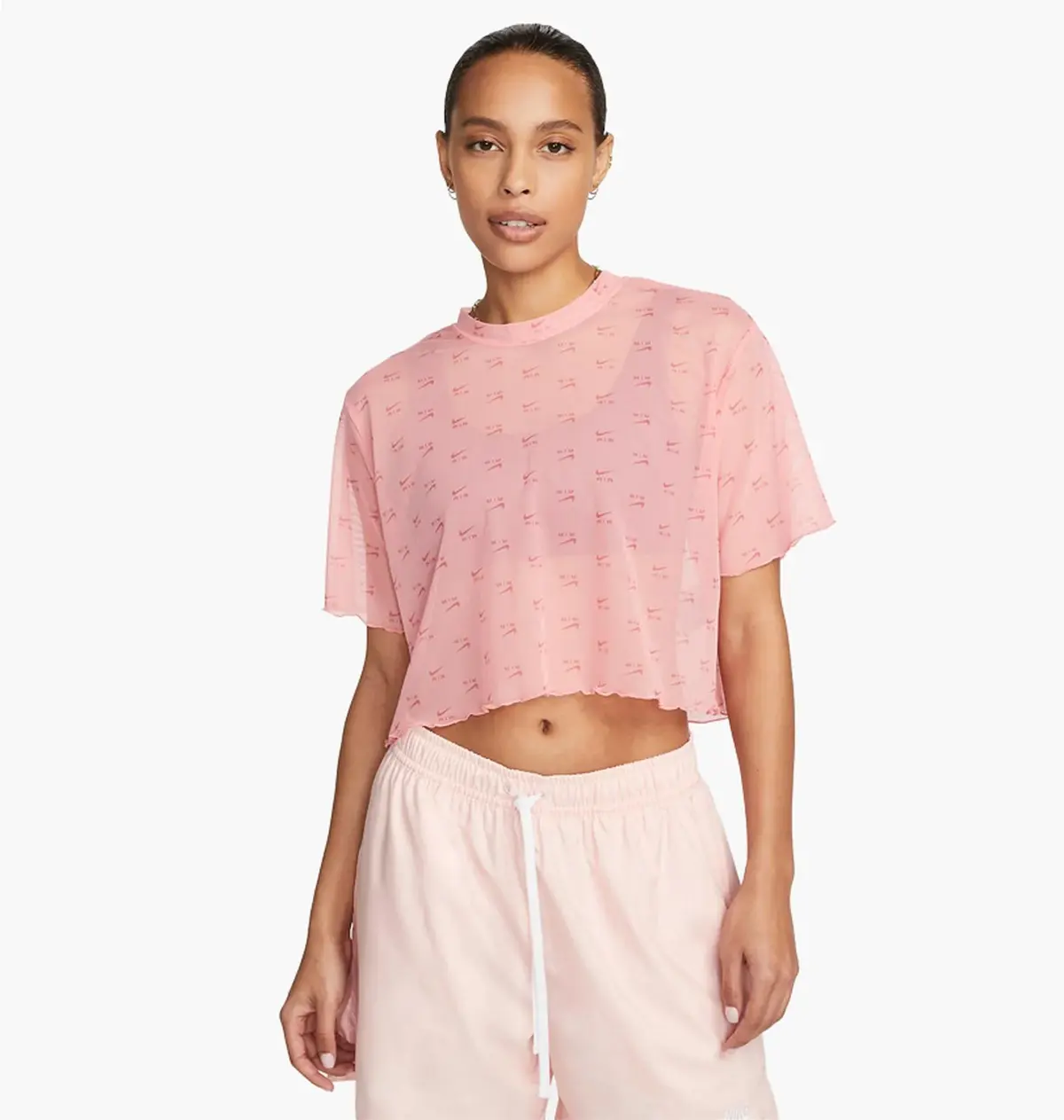 Футболка жіноча Nike Air Printed Mesh Short-Sleeve Crop Top