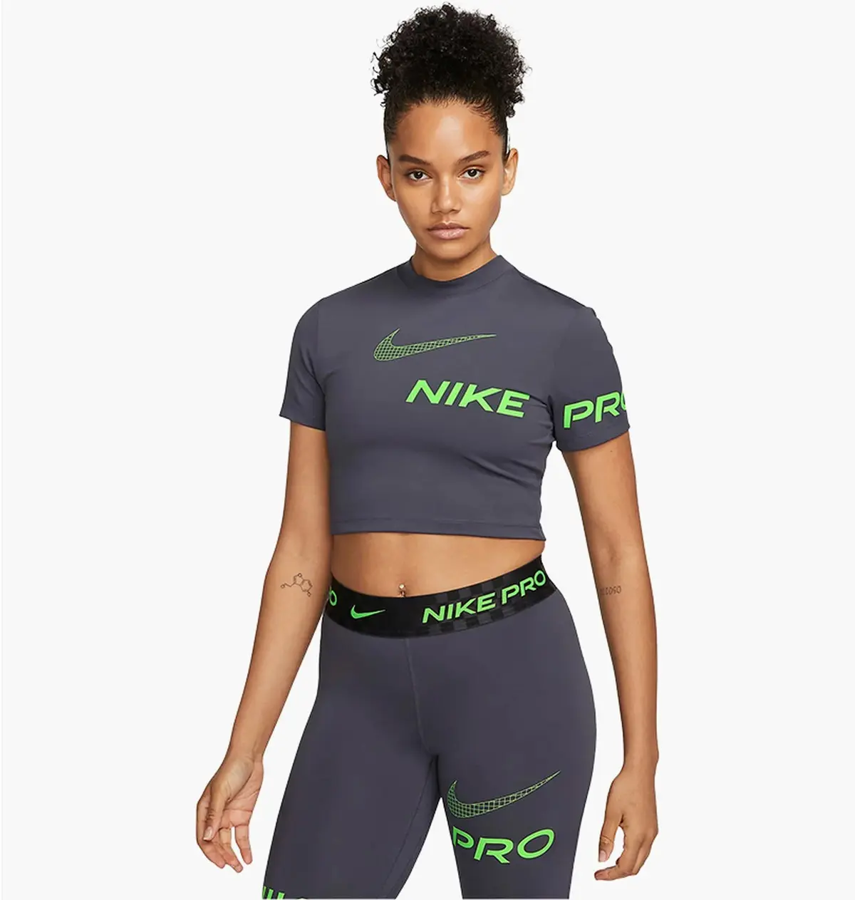 Футболка женская Nike Pro Dri-Fit Grey