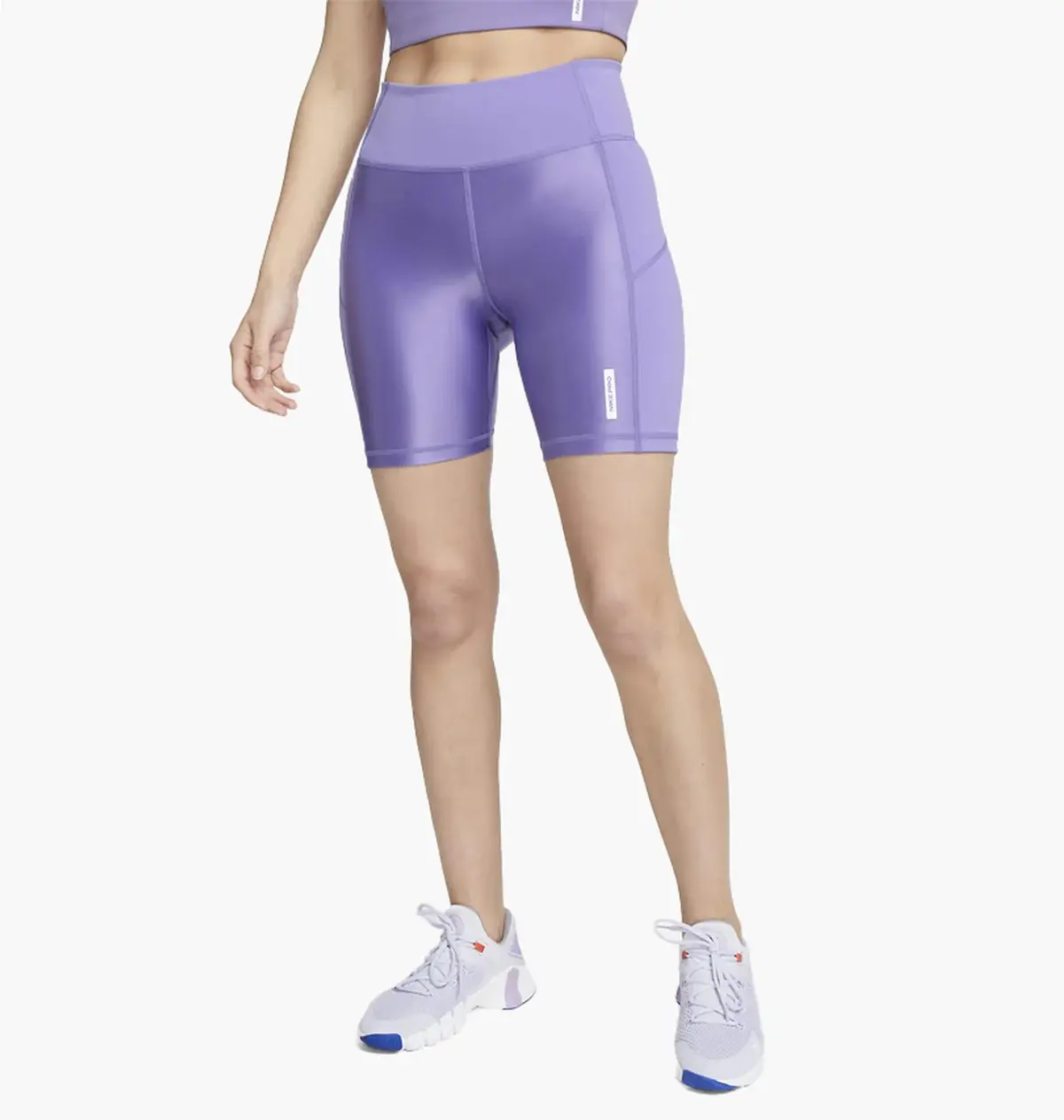 Шорты женские Nike Pro Mid-Rise 7 Biker Shorts Violet