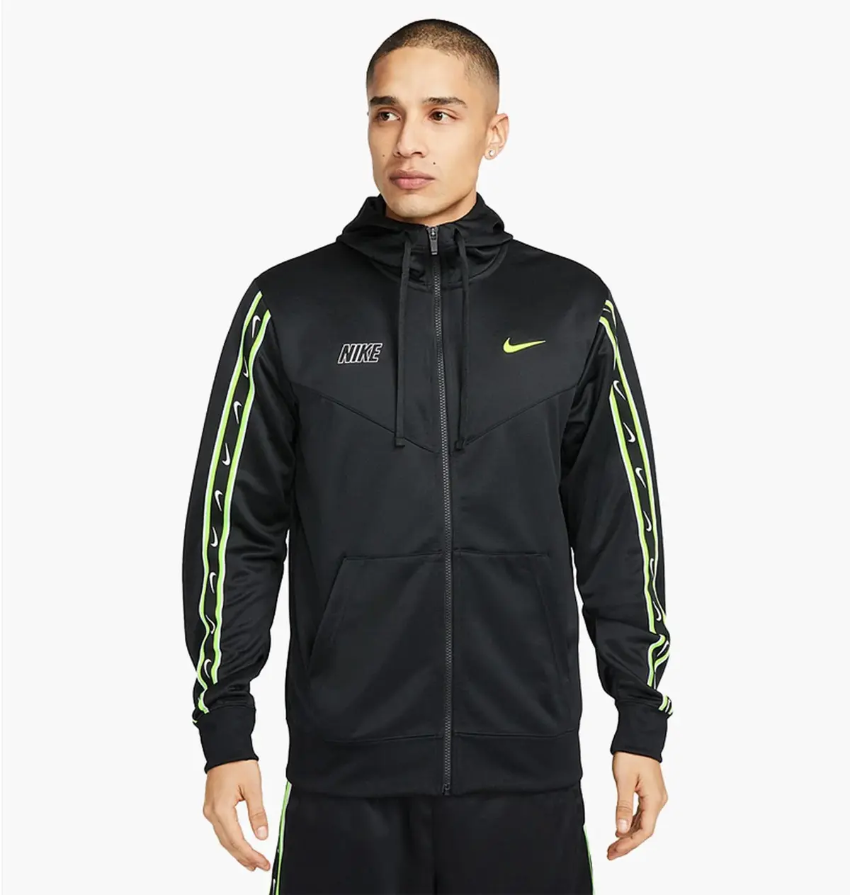 Кофта чоловіча Nike Sportswear Repeat Full-Zip Hoodie Black