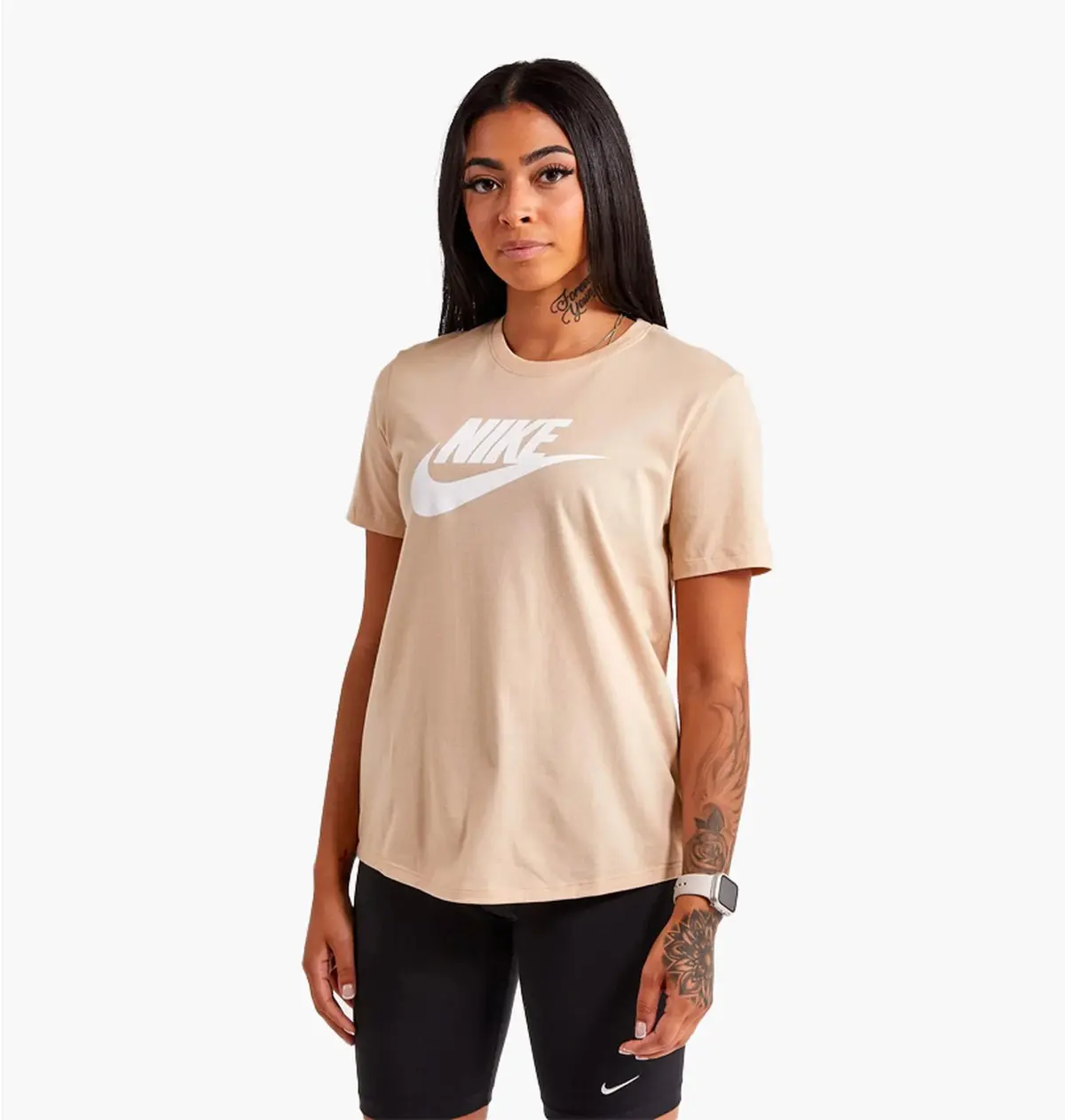 Футболка жіноча Nike Essential Icon Futura Tee Beige