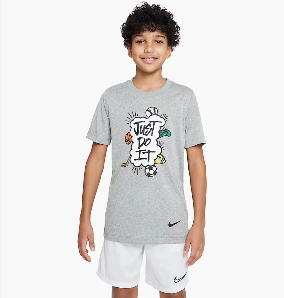 Футболка детская Nike Dri-Fit Just Do It Multi Sport Tee Grey