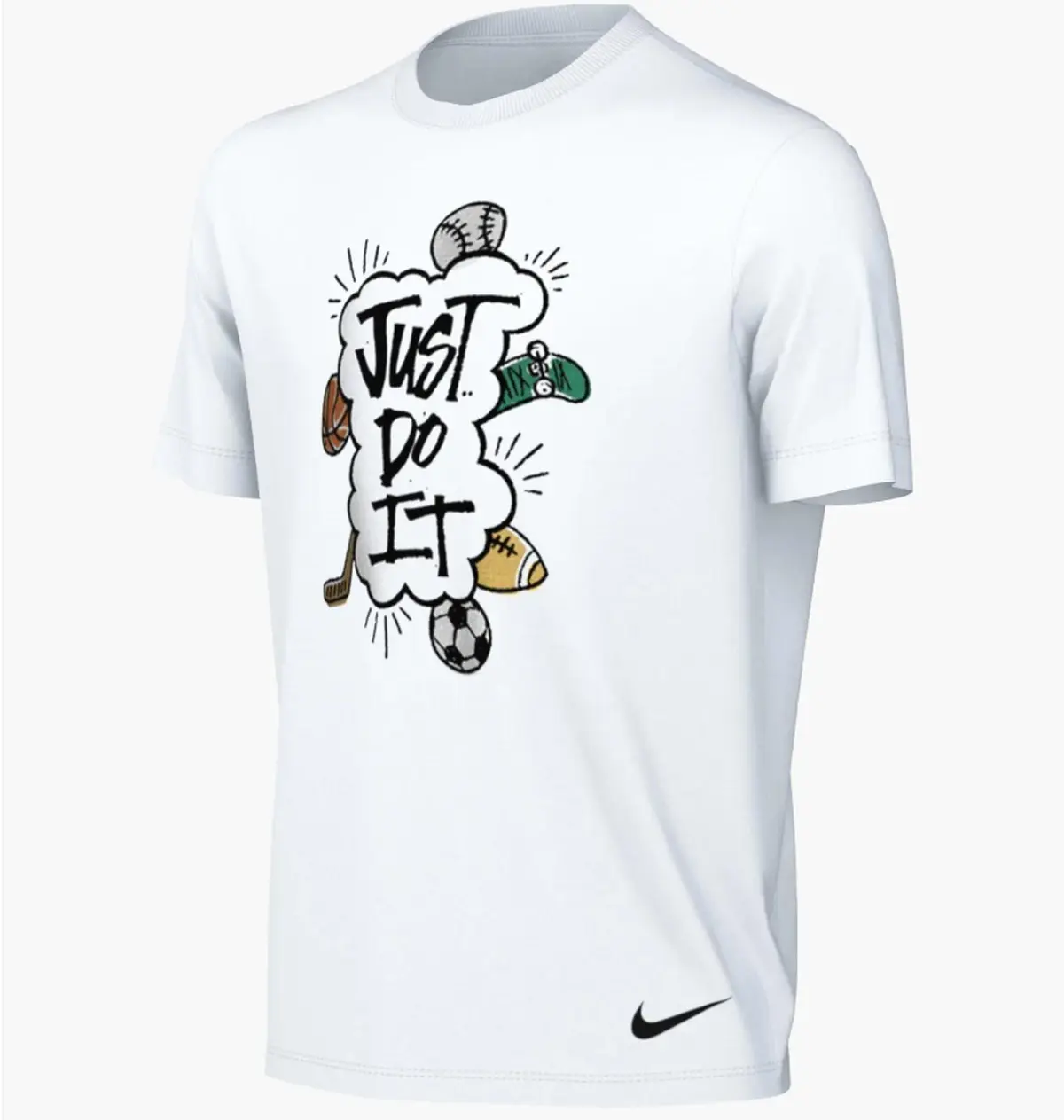 Футболка детская Nike Dri-Fit Just Do It Multi Sport Tee White