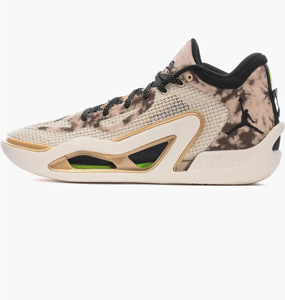 Кроссовки мужские Jordan Tatum 1, Fossil/Black-Sesame-Electric Green