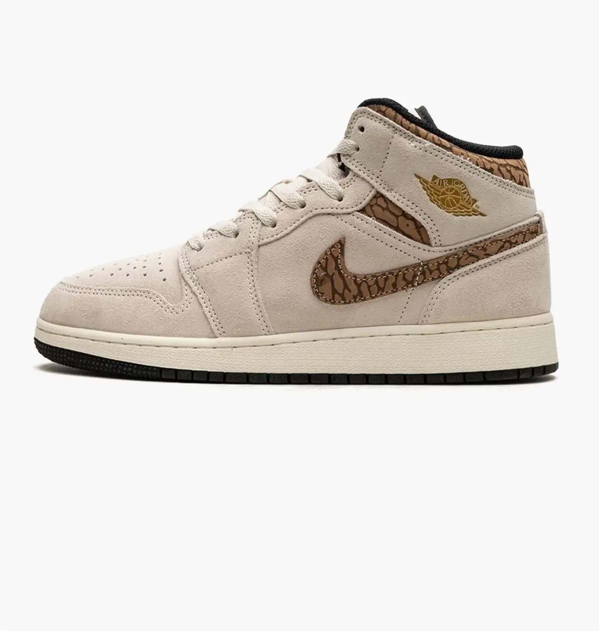 Кроссовки женские Jordan 1 Mid Se Brown Elephant (Gs)