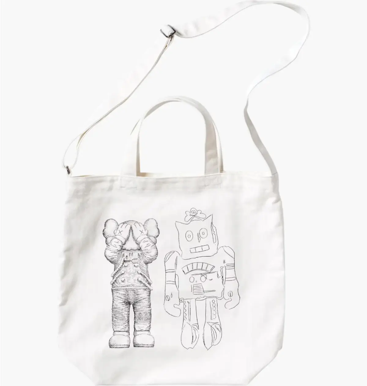 Сумка на плече Uniqlo Kaws + Warhol Ut 2-Way White