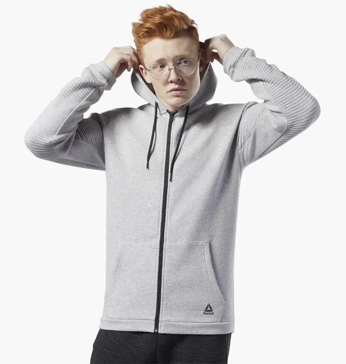 Кофта мужская Reebok Workout Ready Full-Zip Fleece