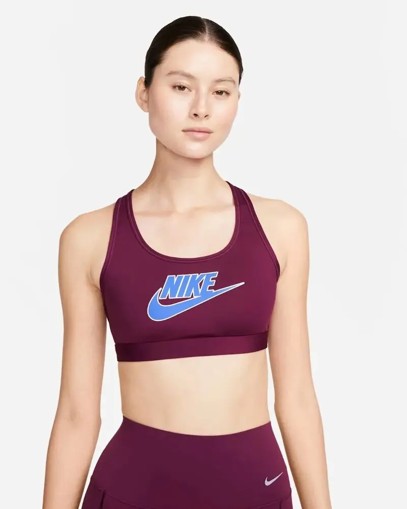Спортивний топ жіночий Nike Swoosh Medium-Support Futura Sports
