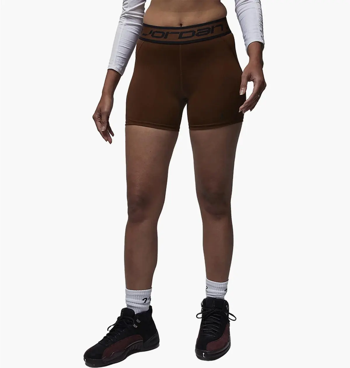 Лосины женские Jordan Sport Wmns 5" Shorts Cacao Wow