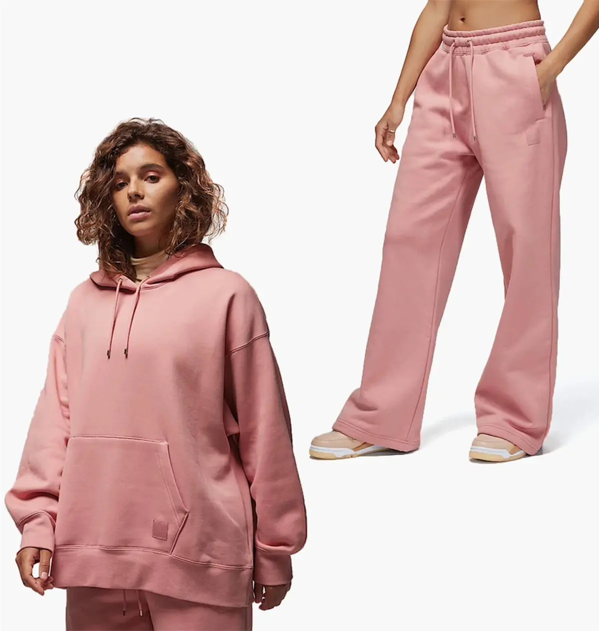 Спортивный костюм женской Jordan Flight Fleece Pullover Hoodie Pink