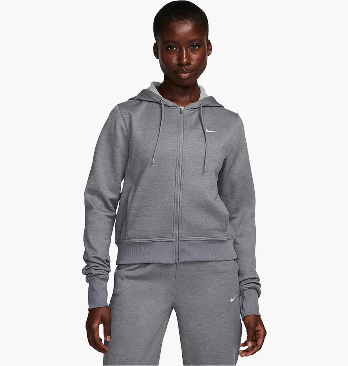 Кофта женские Nike Therma-Fit One Full-Zip Hoodie Grey