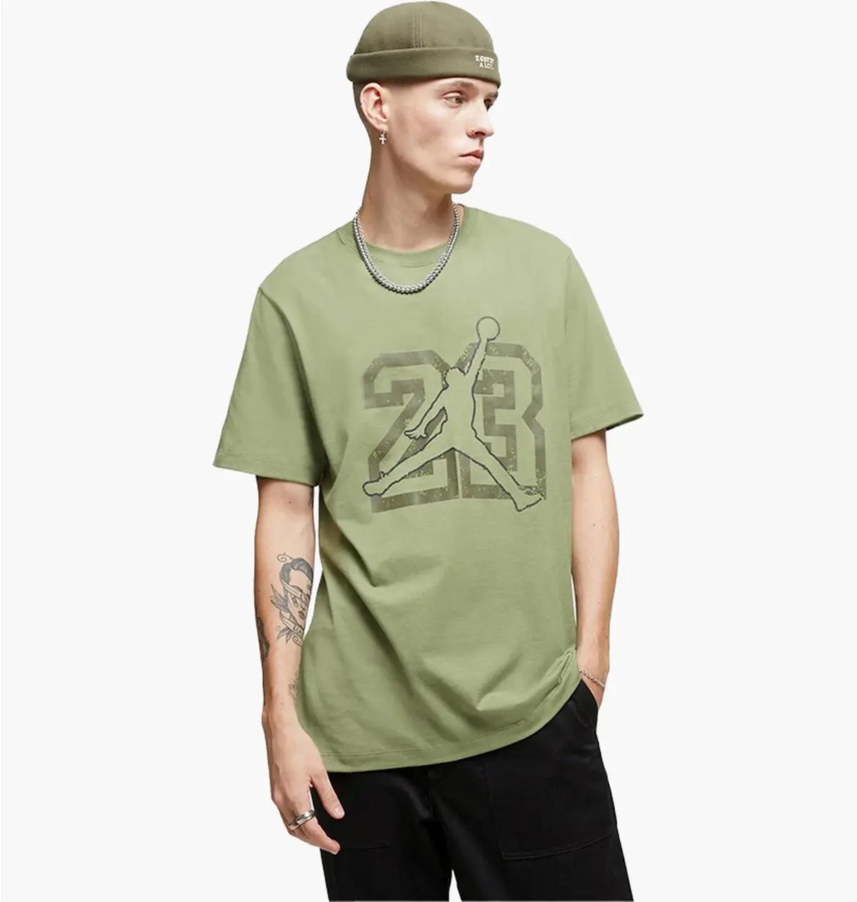 Футболка чоловіча Jordan T Shirt M J Flt Ess Jm Ss Crew Green