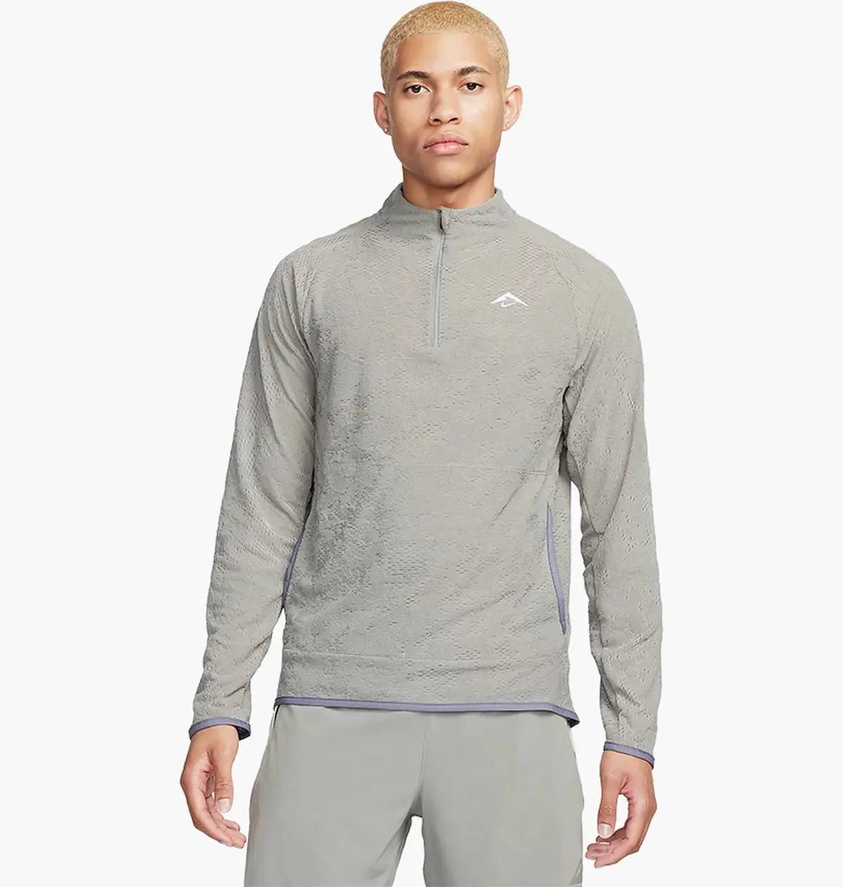 Кофта мужская Nike Trail Dri-Fit 1/2-Zip Running Top Grey