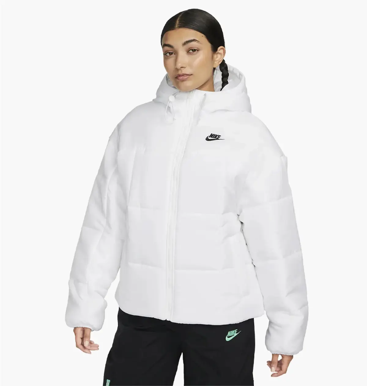 Куртка жіноча Nike Sportswear Classic Puffer Therma-Fit Loose Hooded Jacket