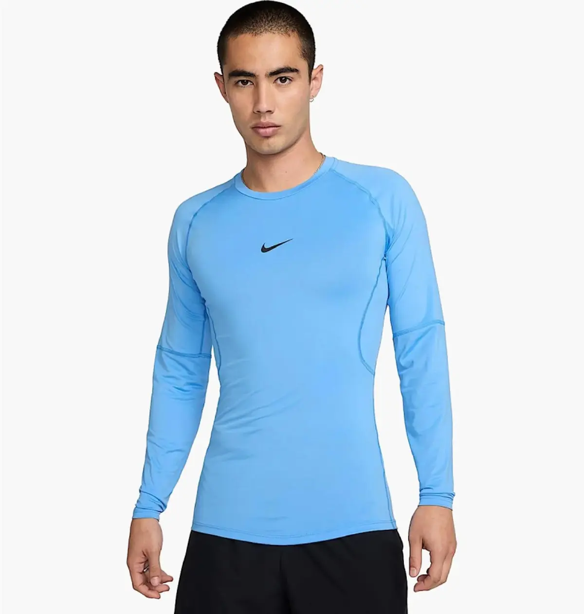 Термобілизна чоловіча Nike Pro Dri-Fit Tight Long-Sleeve Fitness Top Light Blue