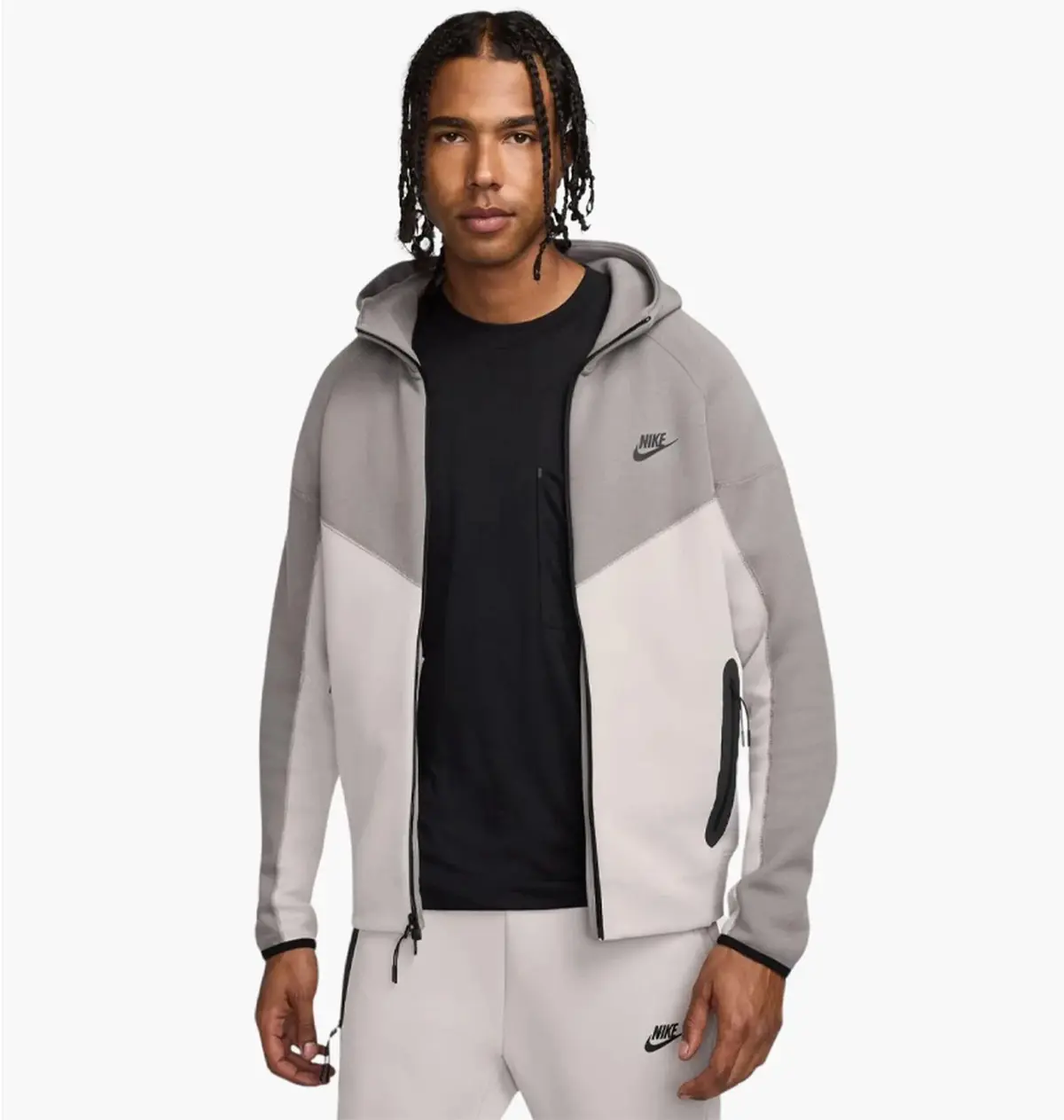 Кофта мужская Nike Tech Fleece Fz Wr Grey