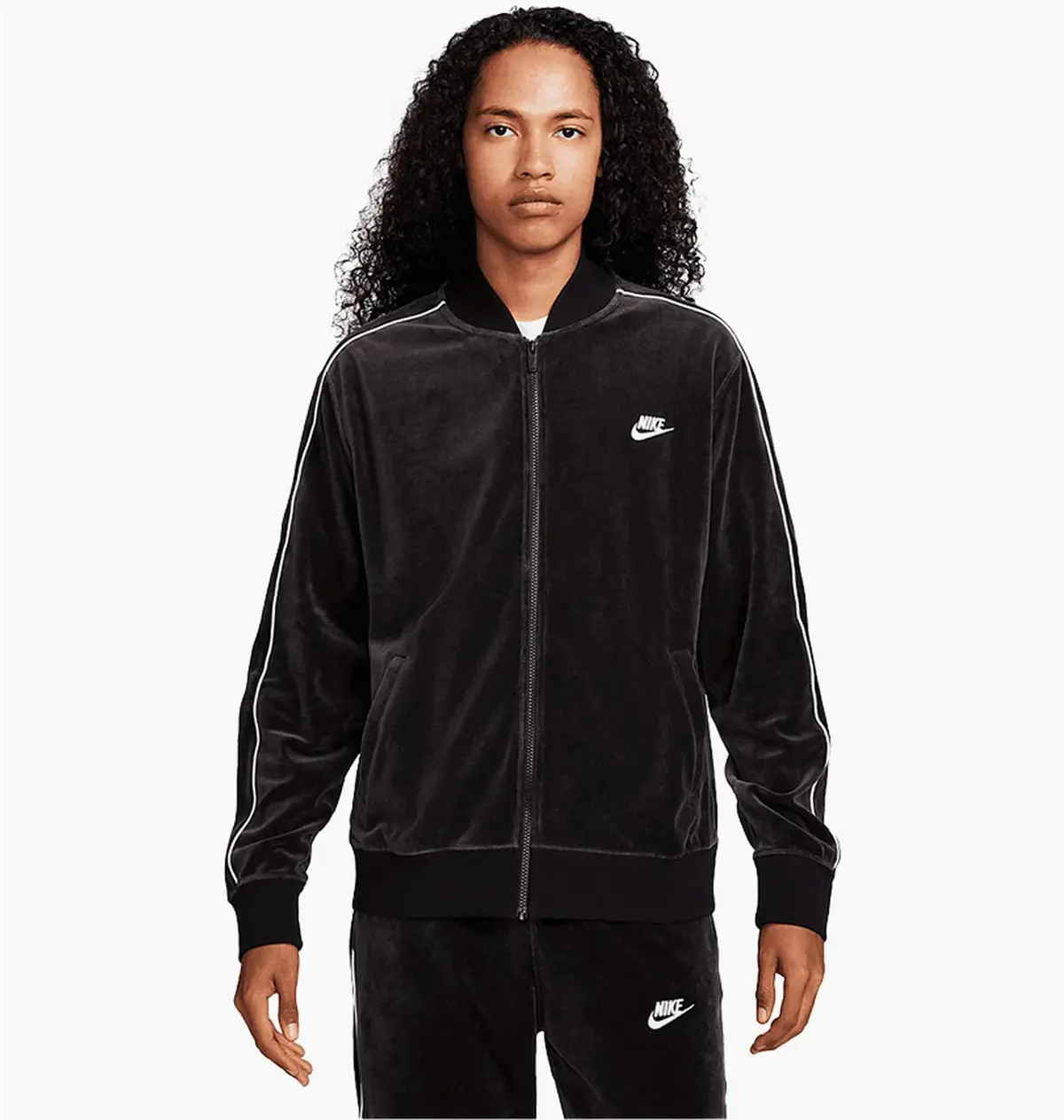 Кофта чоловіча Nike Sportswear Club Velour Jacket Black