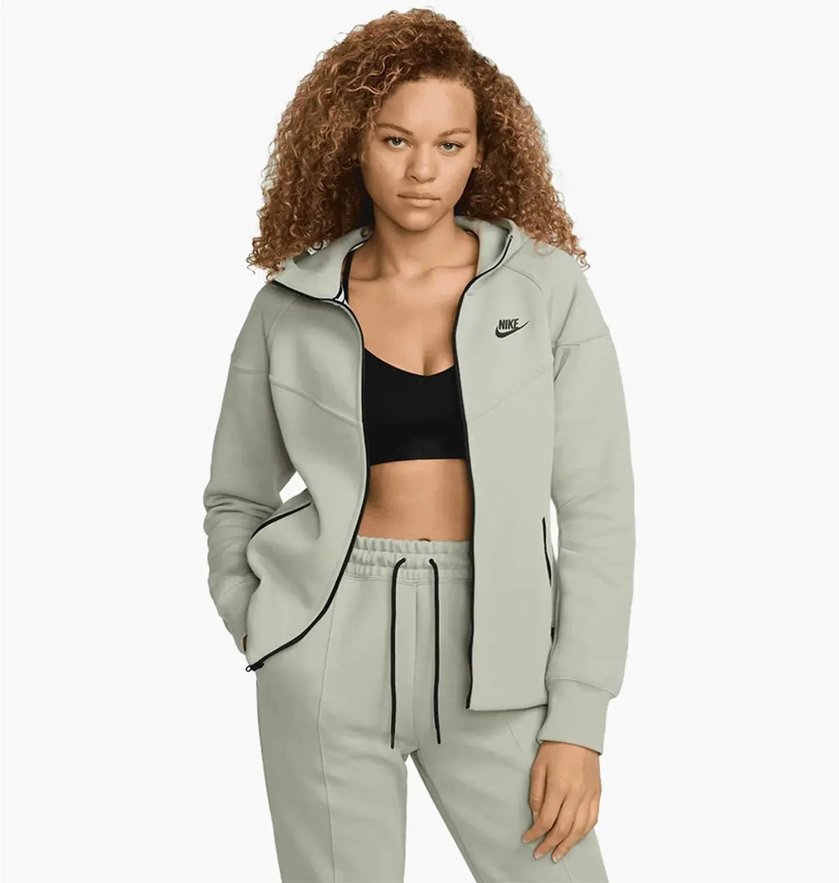 Кофта женские Nike Tech Fleece Windrunner Grey