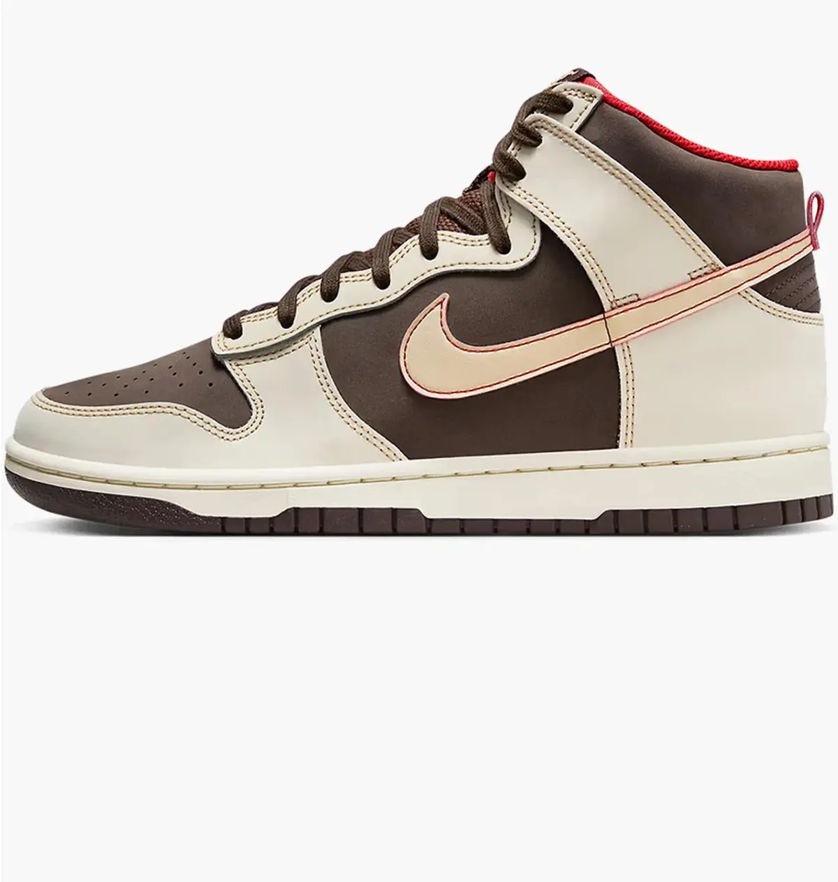 Кроссовки мужские Nike Brown Suede Bases And Red-Colored Stitching Share
