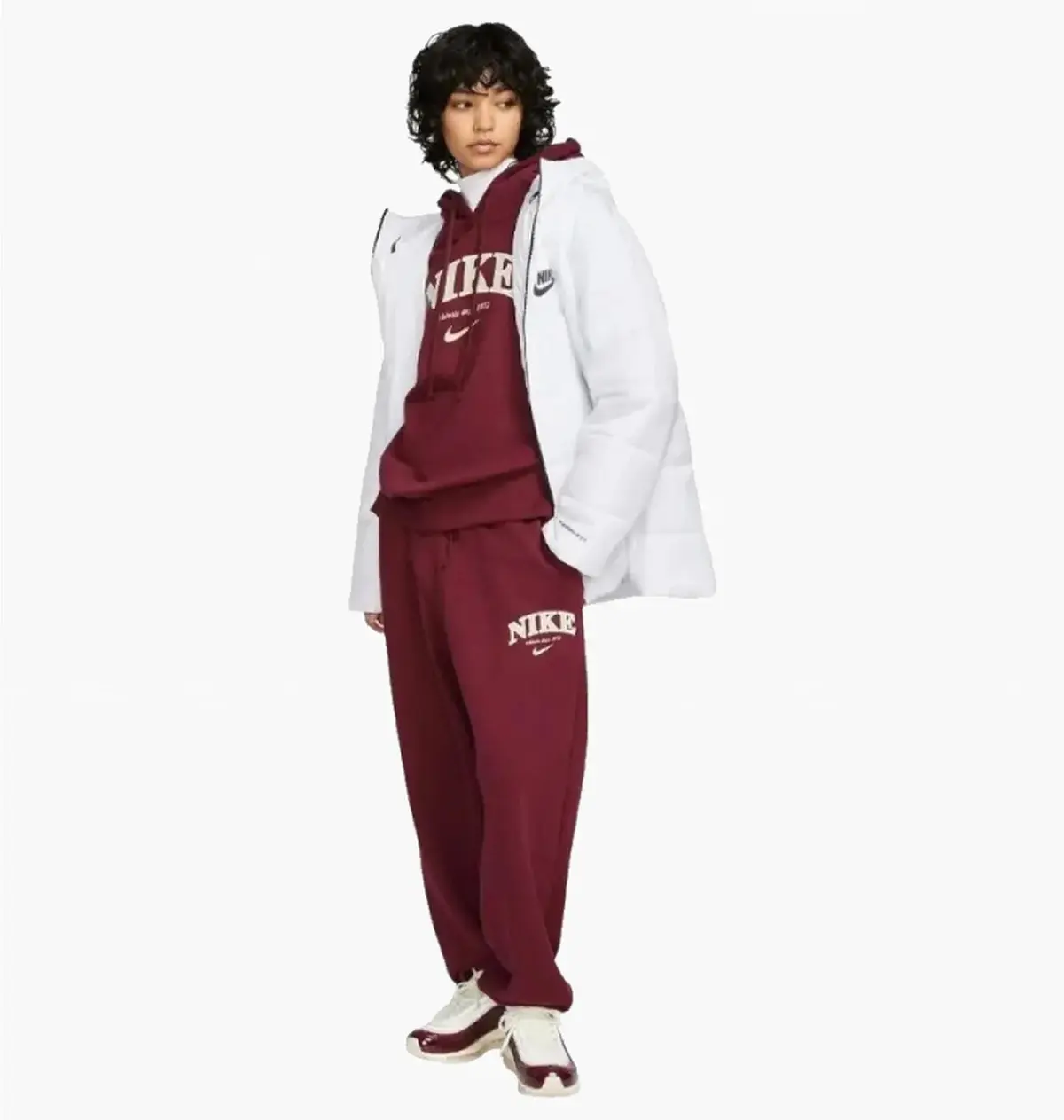 Спортивный костюм женской Nike Oversize Bordo