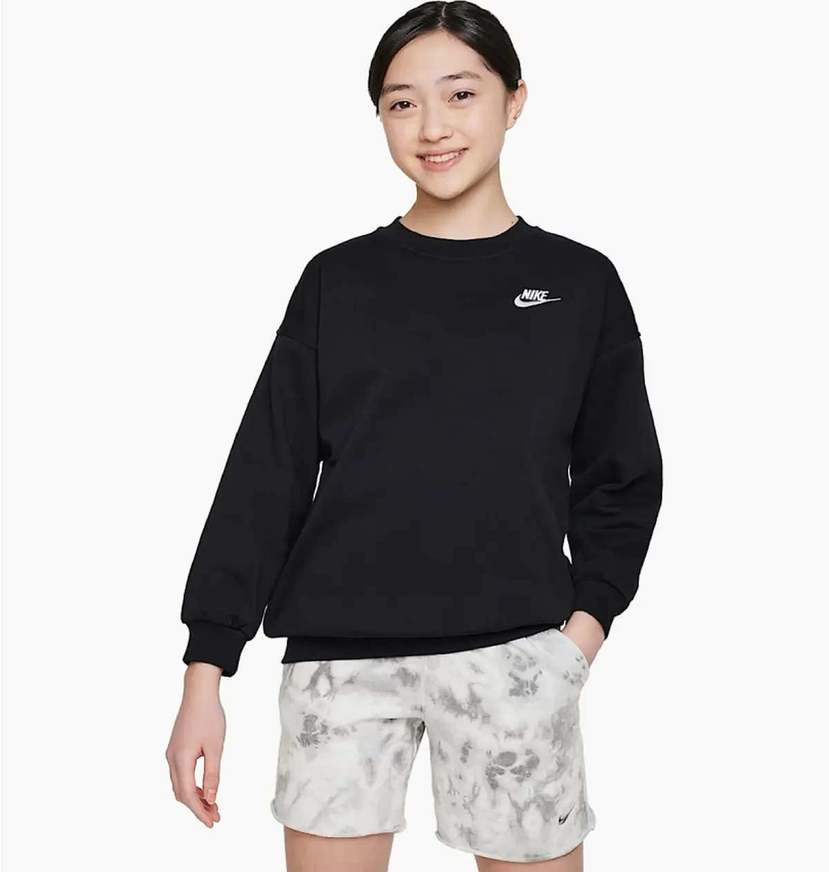 Светр дитячий Nike Club Ovsz Crew Black