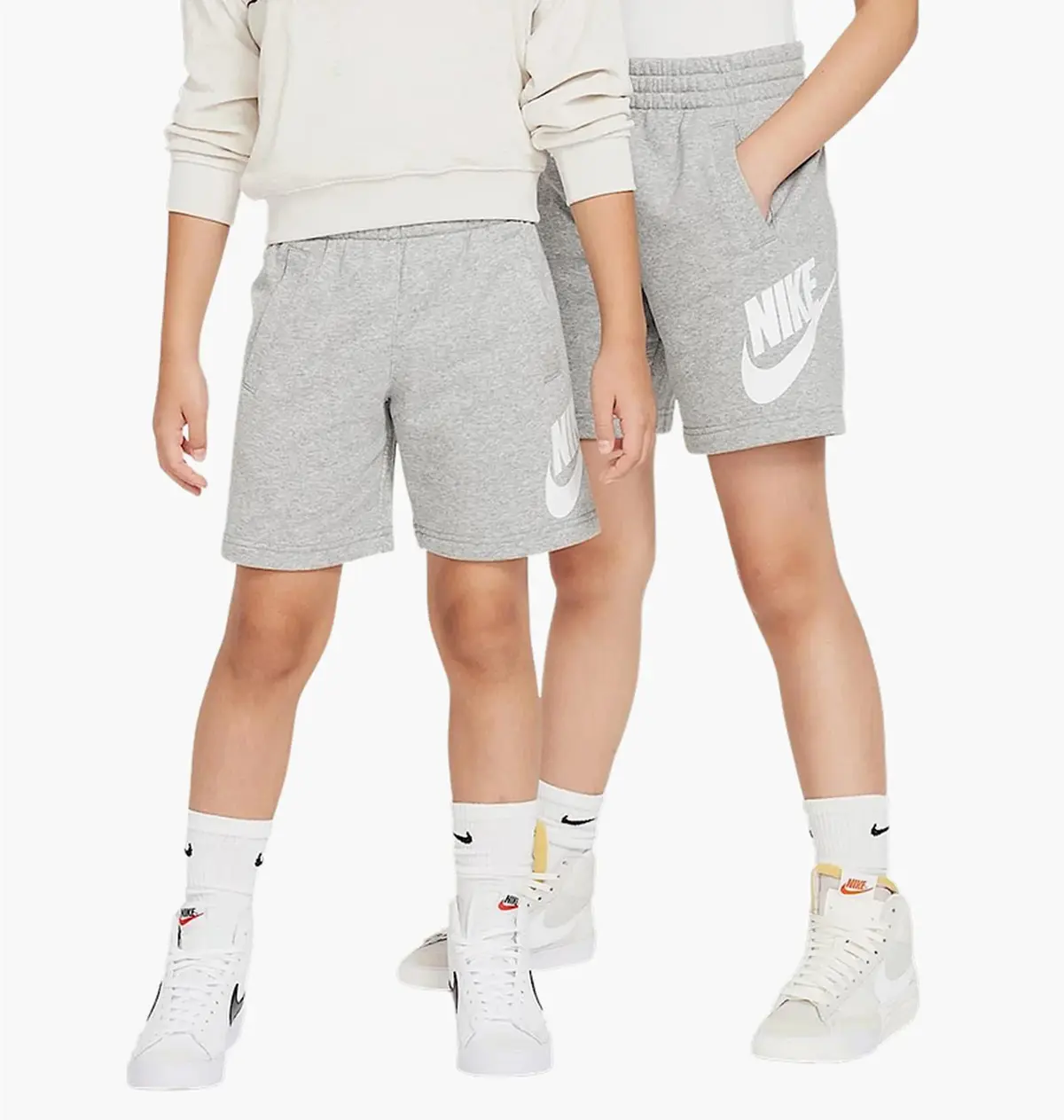Шорты детские Nike Sportswear Club Fleece Terry Short Grey/White