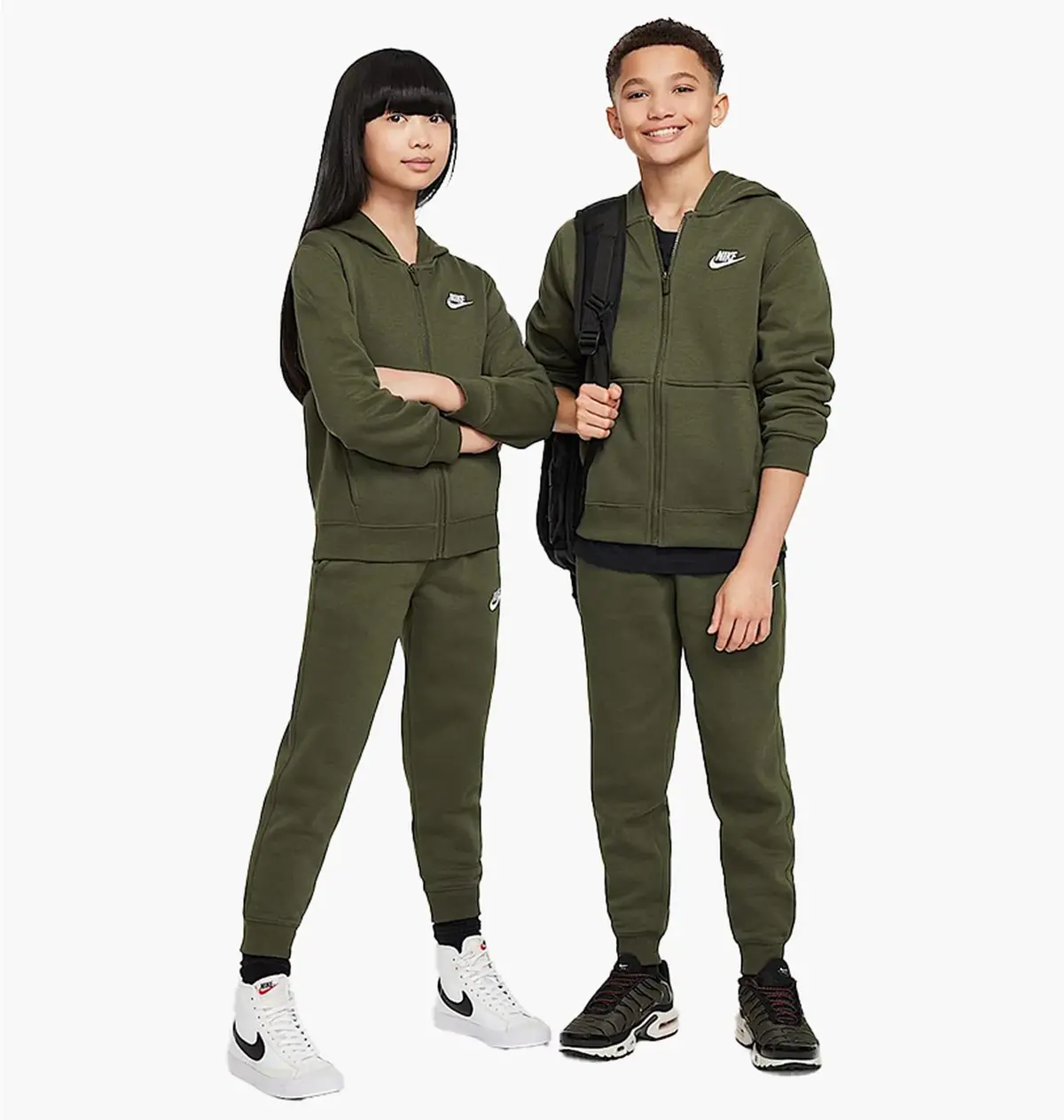 Спортивний костюм дитячий Nike Nsw Club Flc Fz Tracksuit Olive