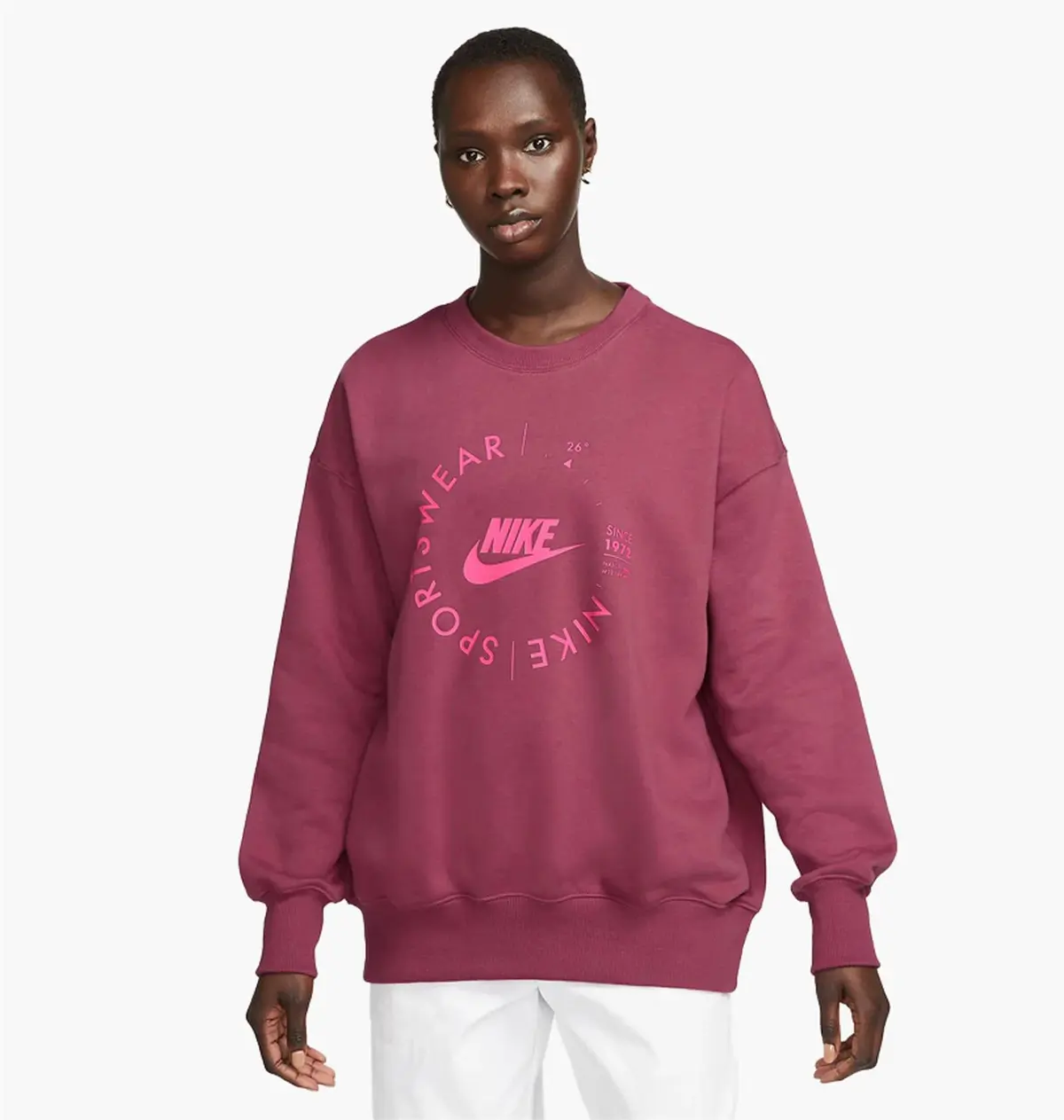 Кофта женские Nike Nsw Flc Os Crew Prnt
