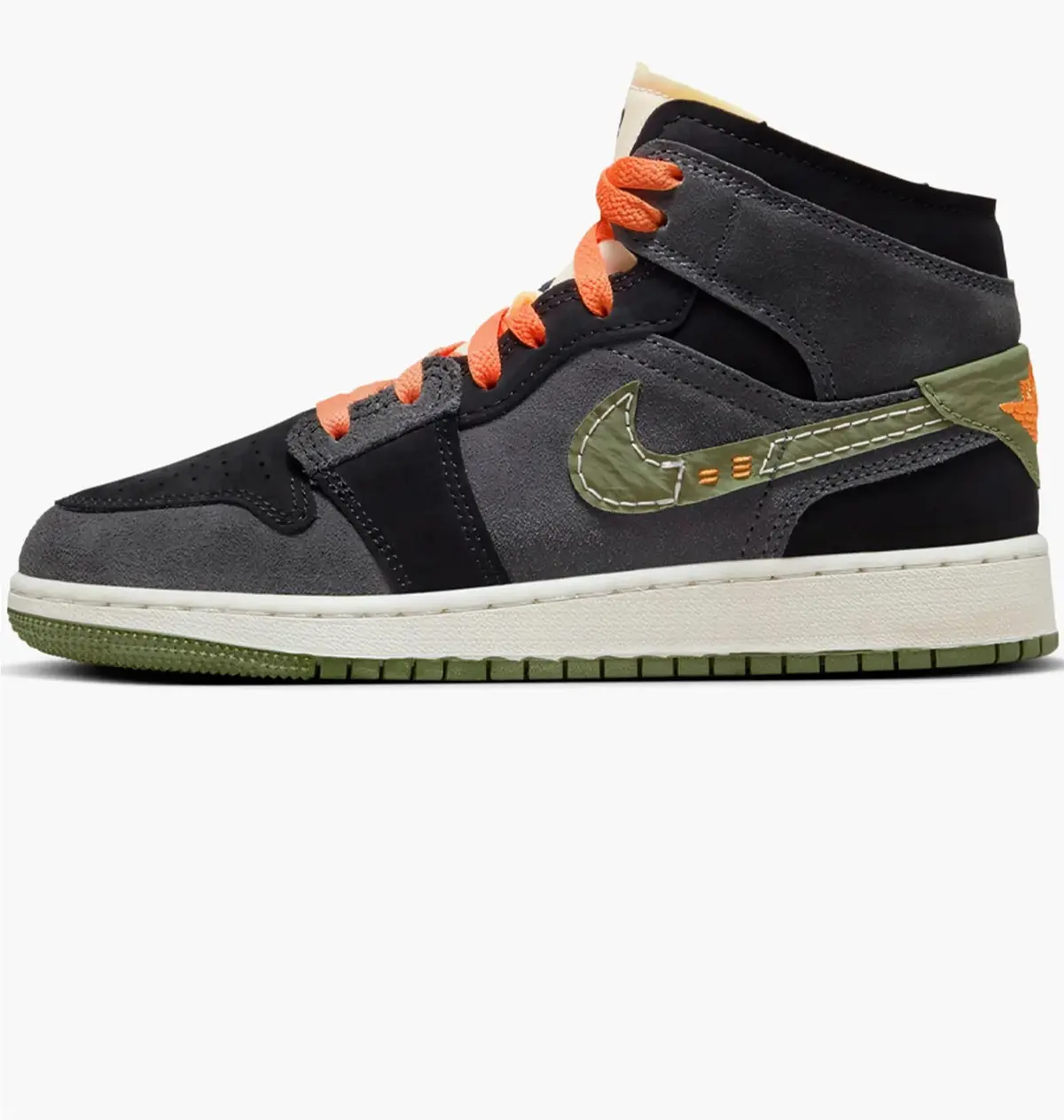 Кроссовки женские Jordan Air 1 Mid Se Craft Anthracite Sky J Light (Gs)