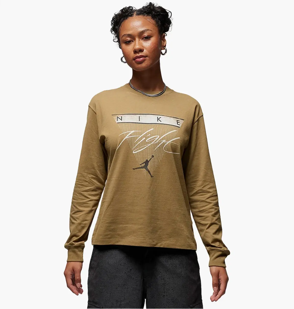 Кофта жіночі Jordan Long-Sleeve Graphic T-Shirt Olive