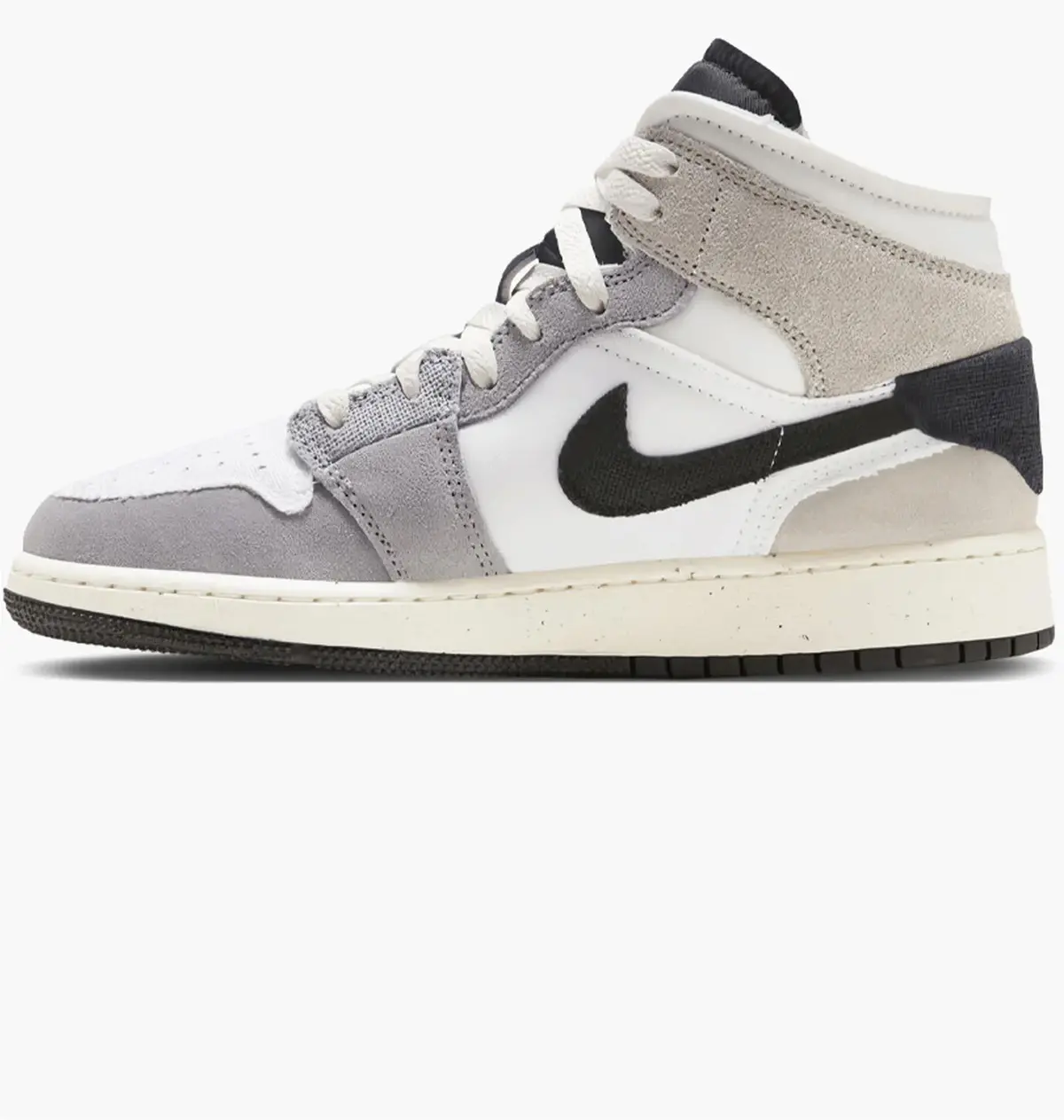 Кросівки дитячі Jordan 1 Mid White/Grey